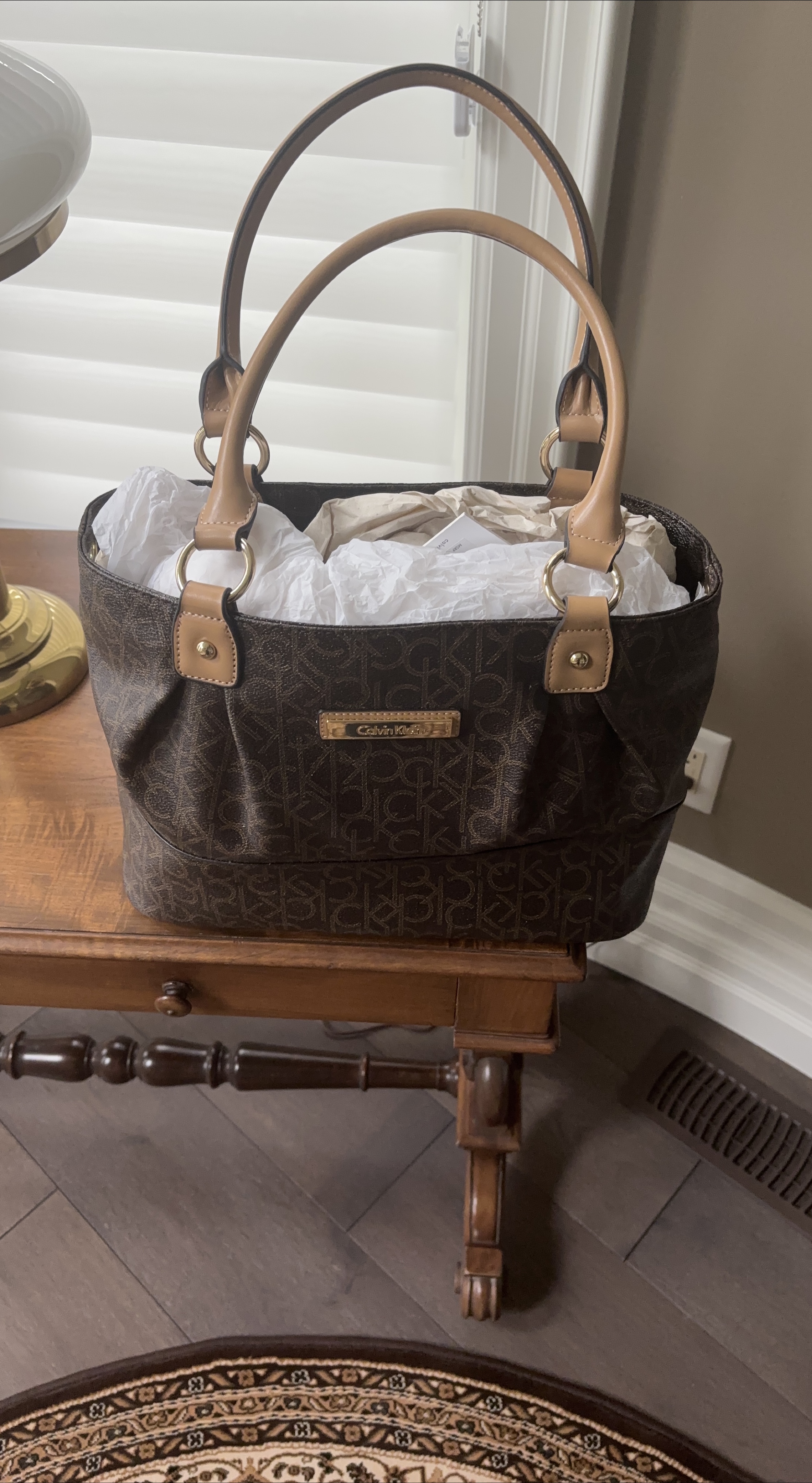 Calvin Klein Brown Tote Bag thumbnail