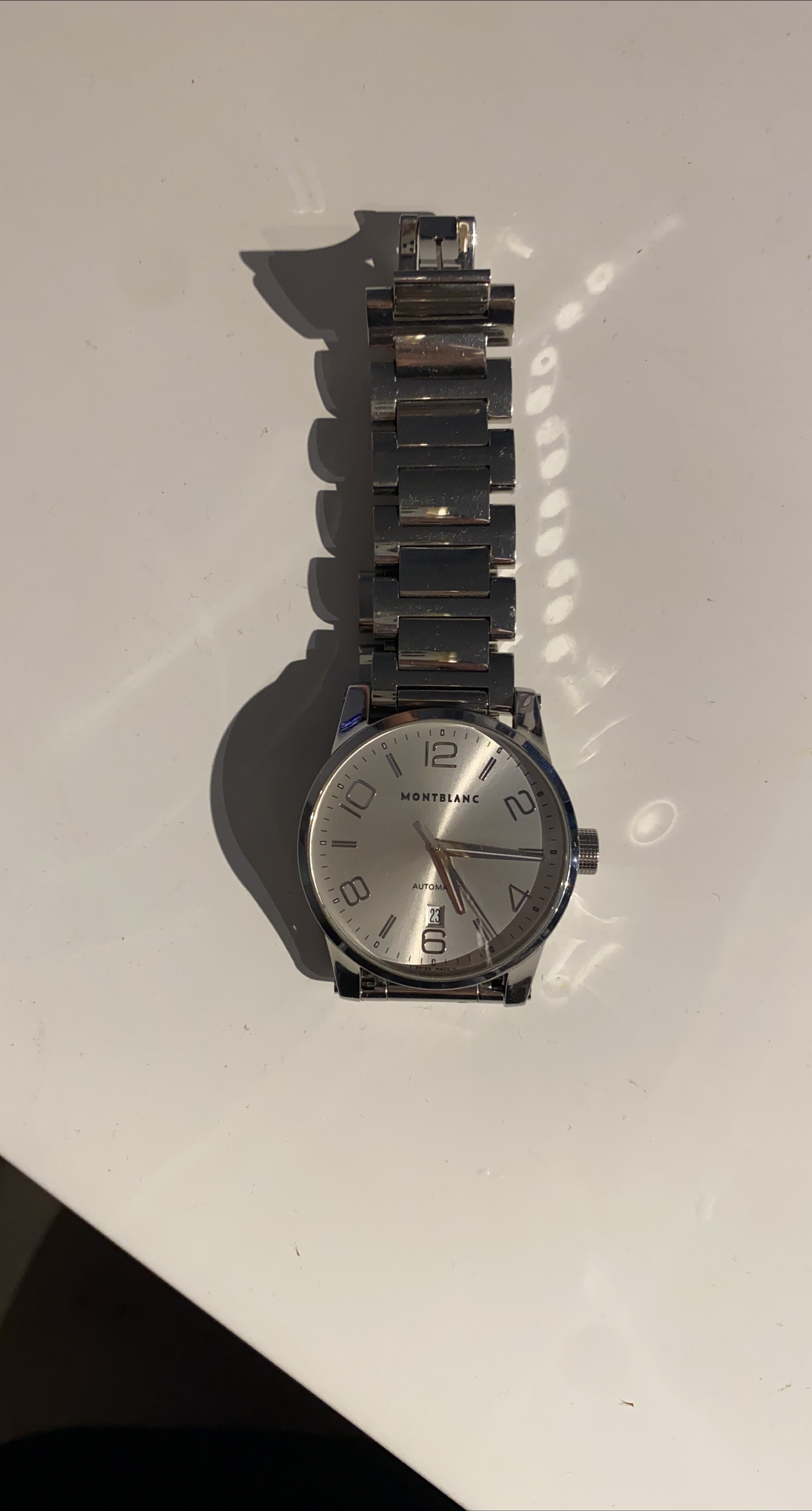Montblanc Automatic Silver Watch /with manual and box