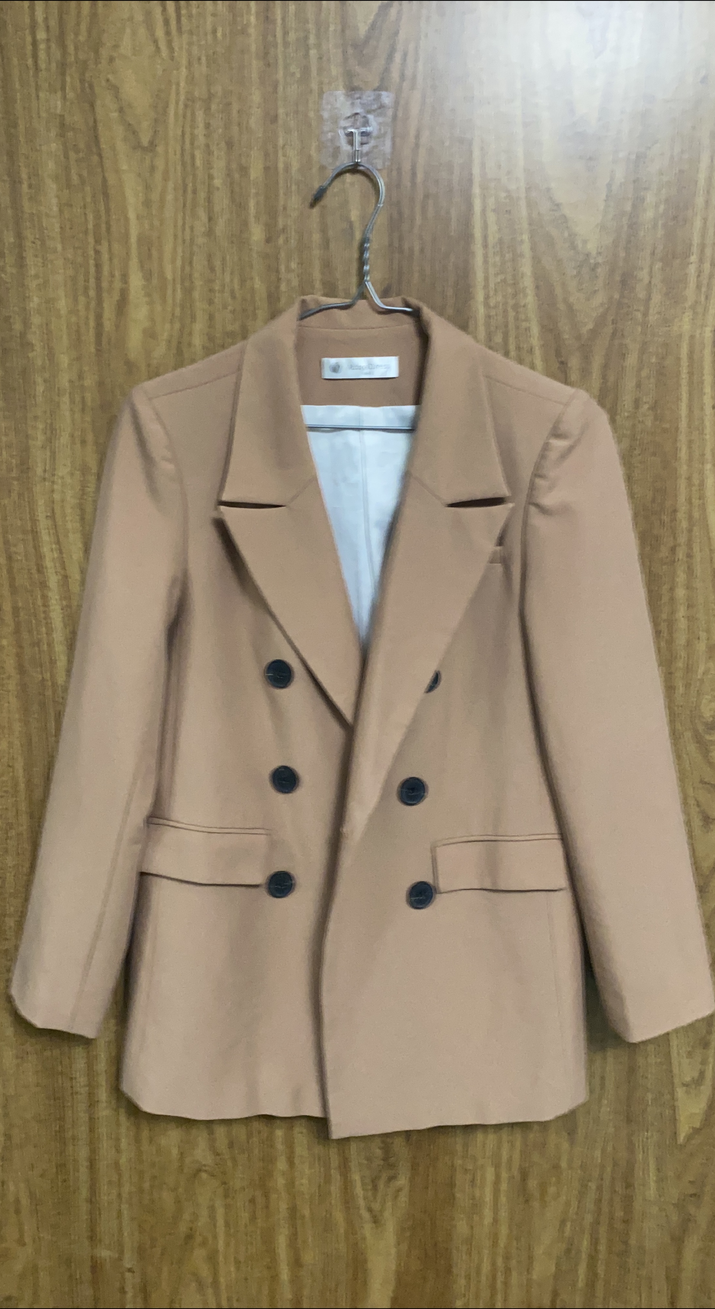 Beige Double-Breasted Blazer thumbnail