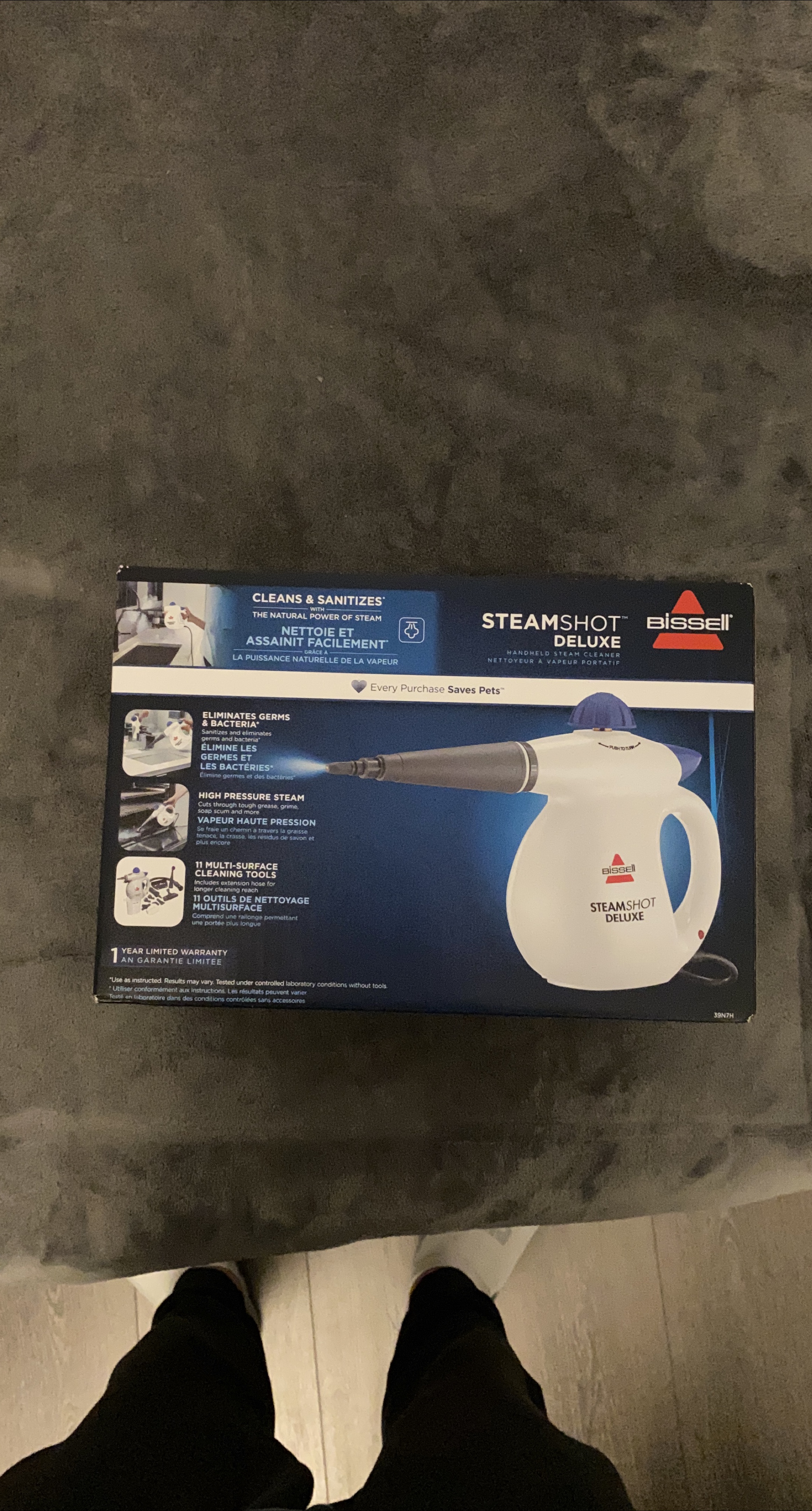 Brand New! Bissell SteamShot Deluxe Handheld Steam Cleaner - NEW thumbnail