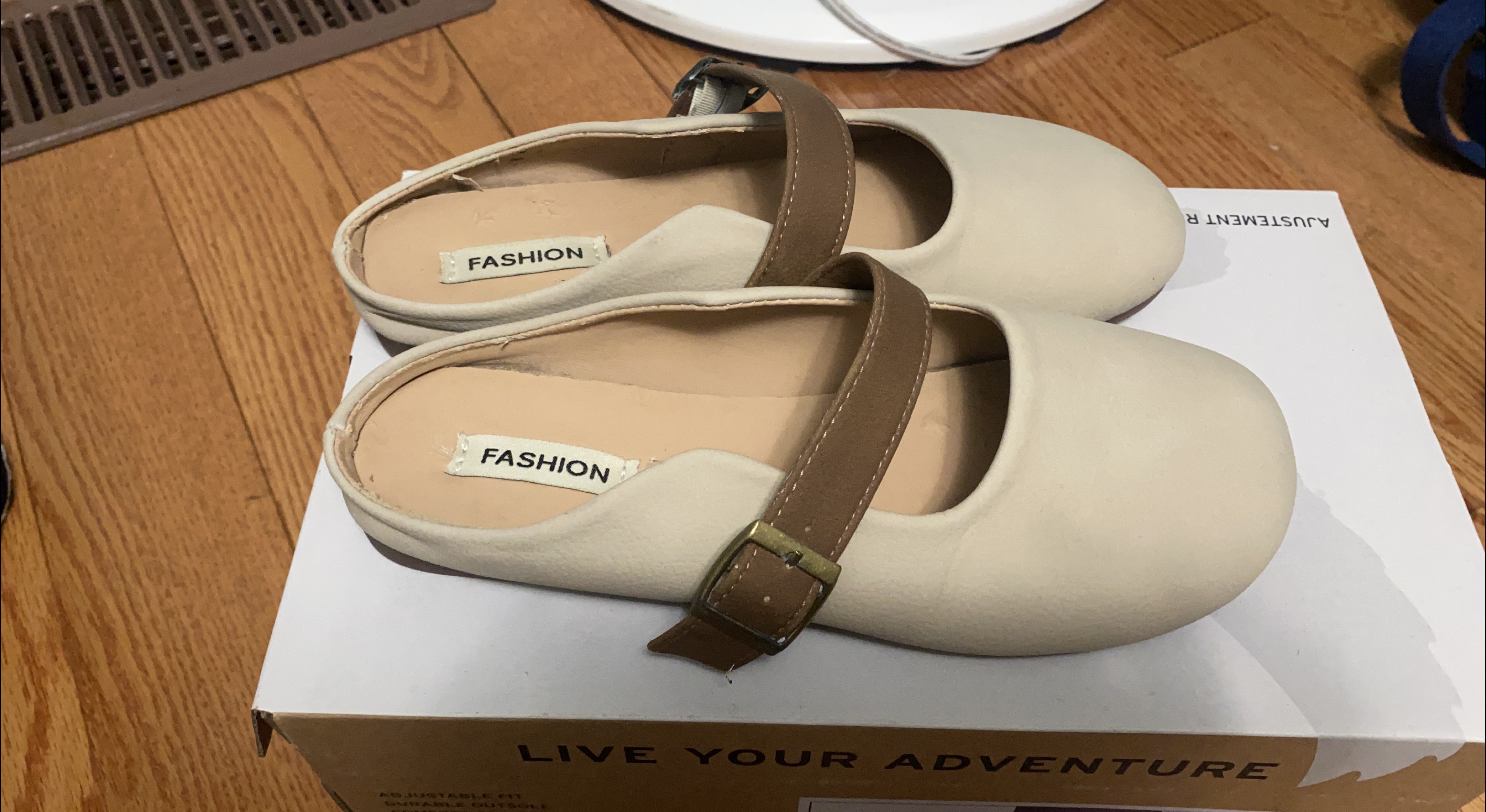Fashion Brand Beige Mules - Size 7 thumbnail