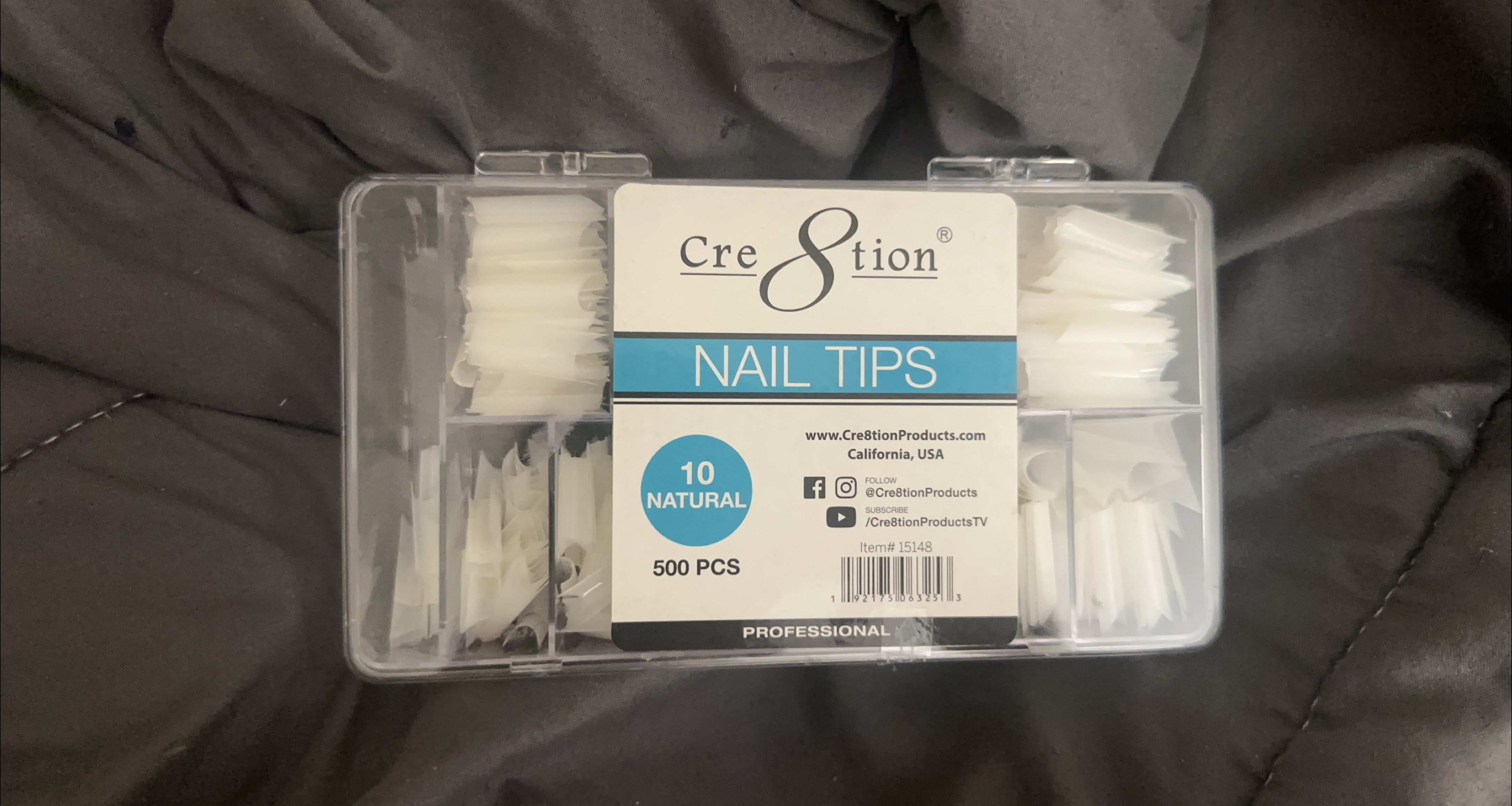 Cre8tion Nail Tips - 500 Pcs Natural thumbnail
