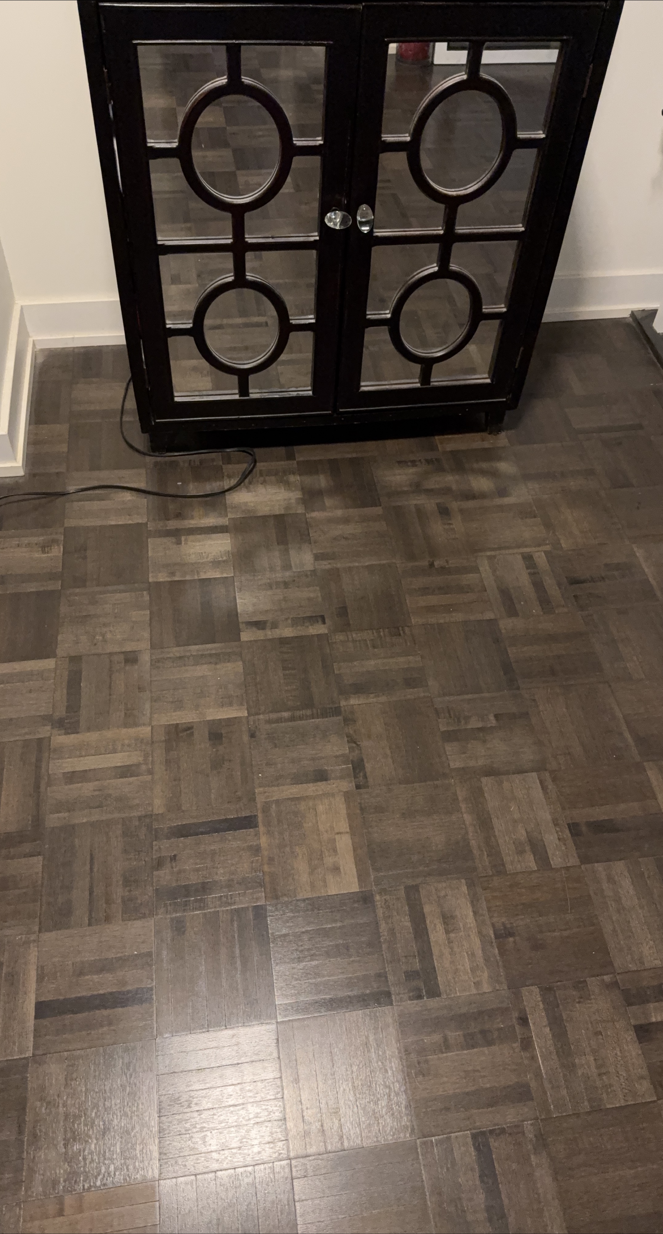 Dark Brown Mirrored Accent Cabinet thumbnail