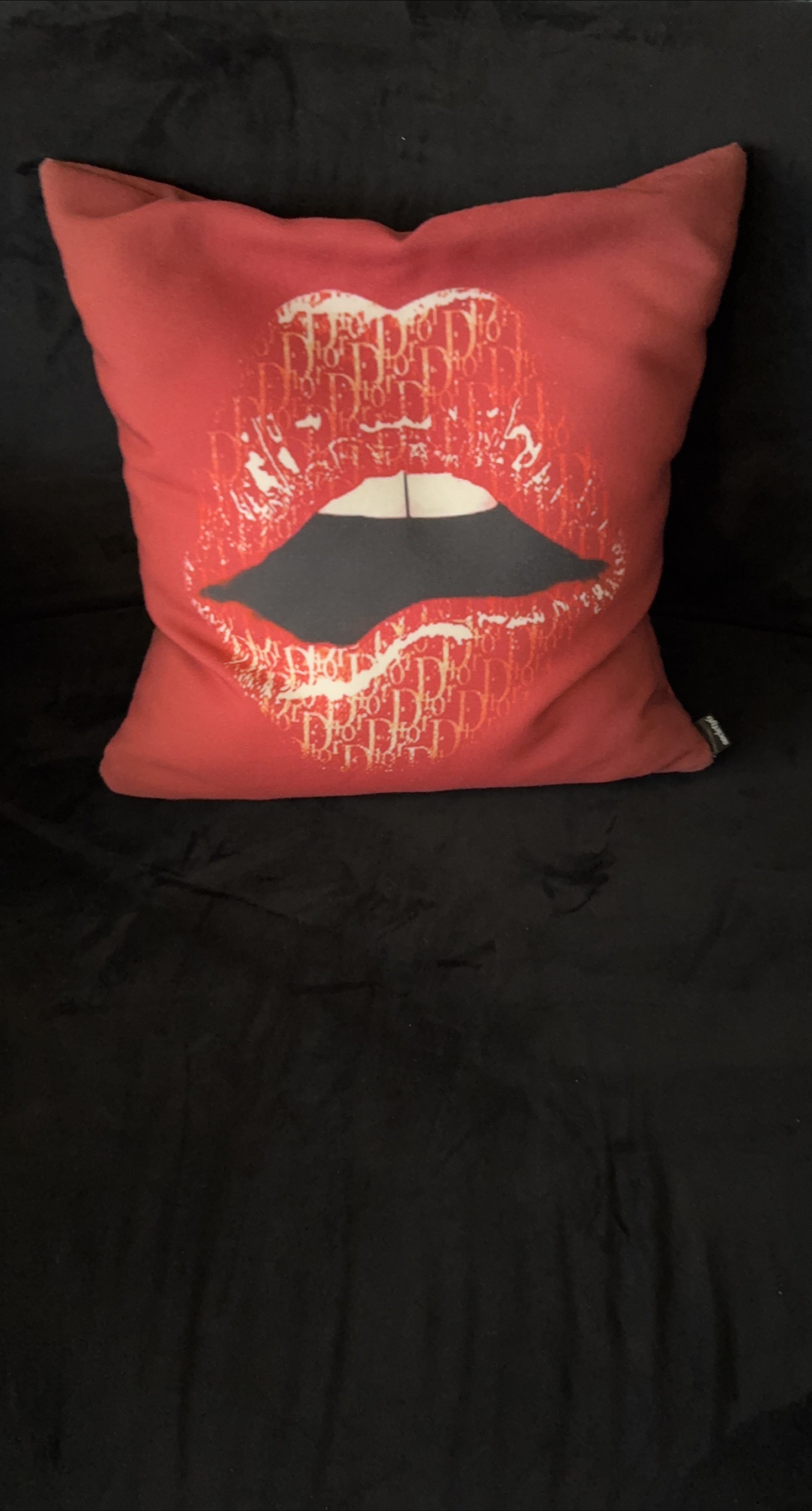 Dior Lipstick Lips Decorative Pillow thumbnail