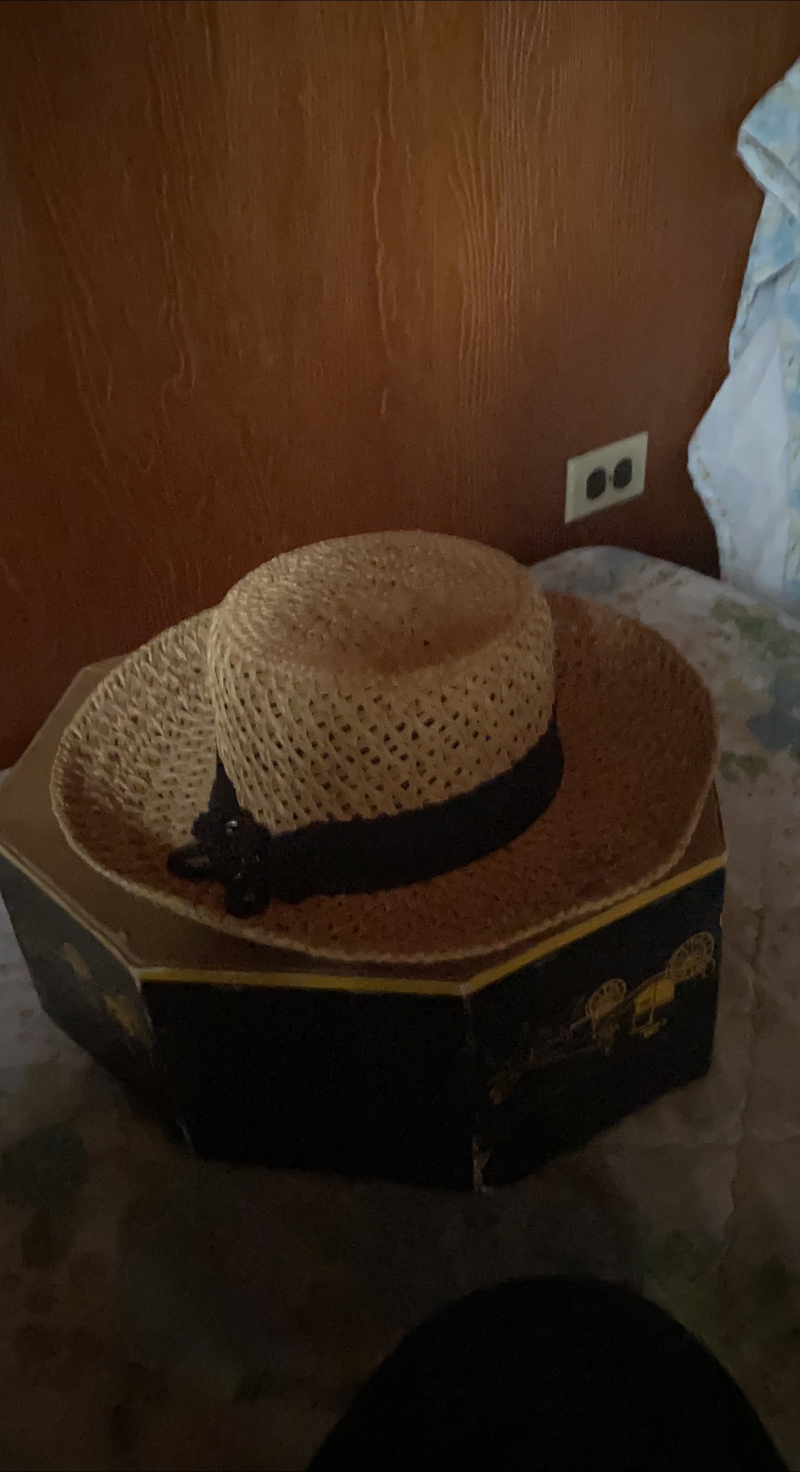 Straw Hat with Black Ribbon thumbnail