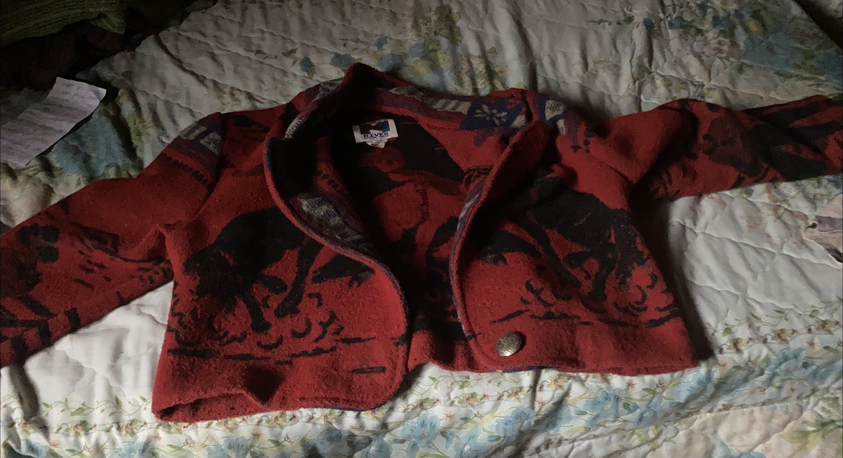 River brand red cropped jacket thumbnail