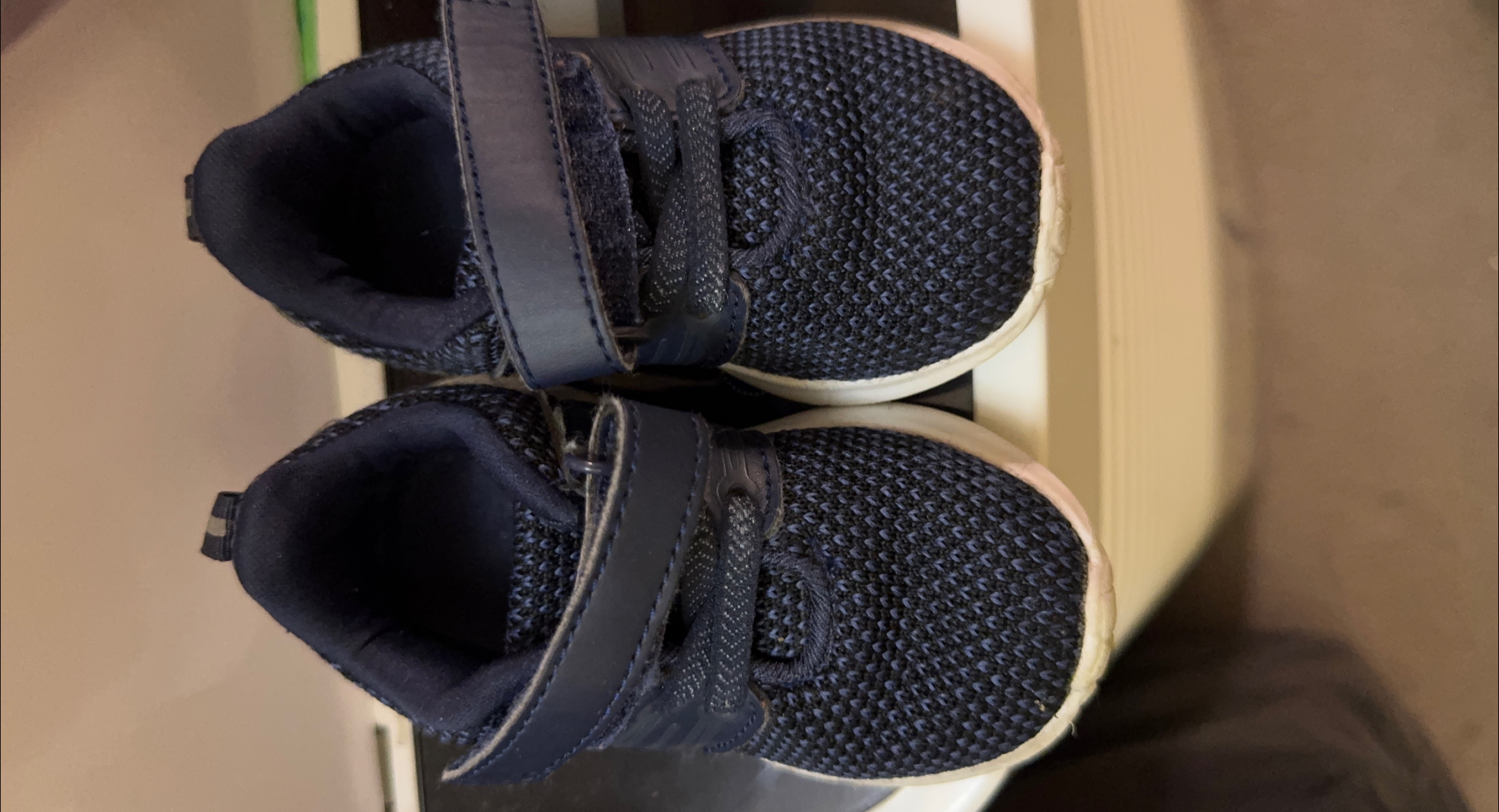 Childen place Blue Toddler Shoes with Velcro Strap thumbnail
