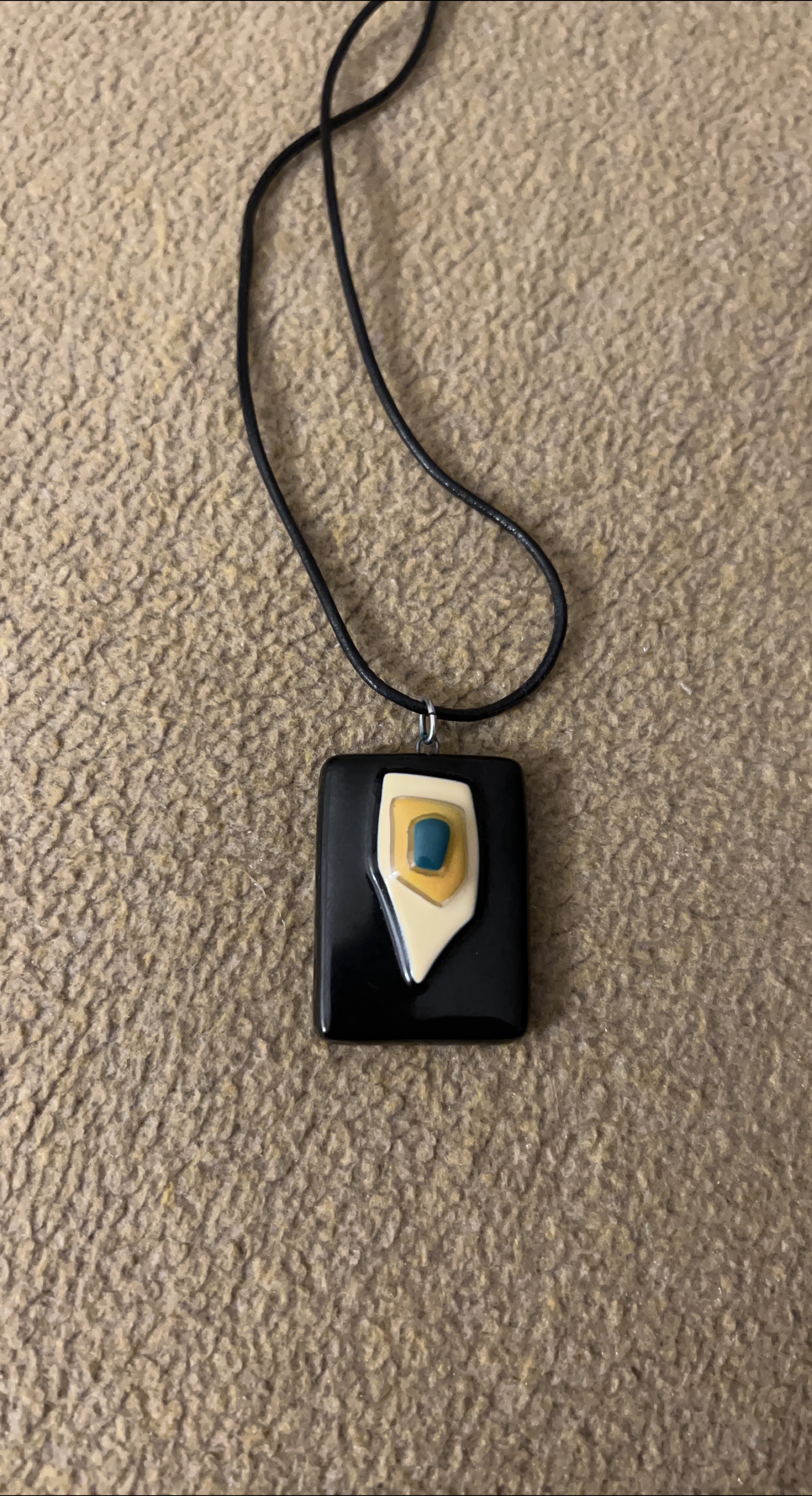 Handmade Black Pendant Necklace thumbnail
