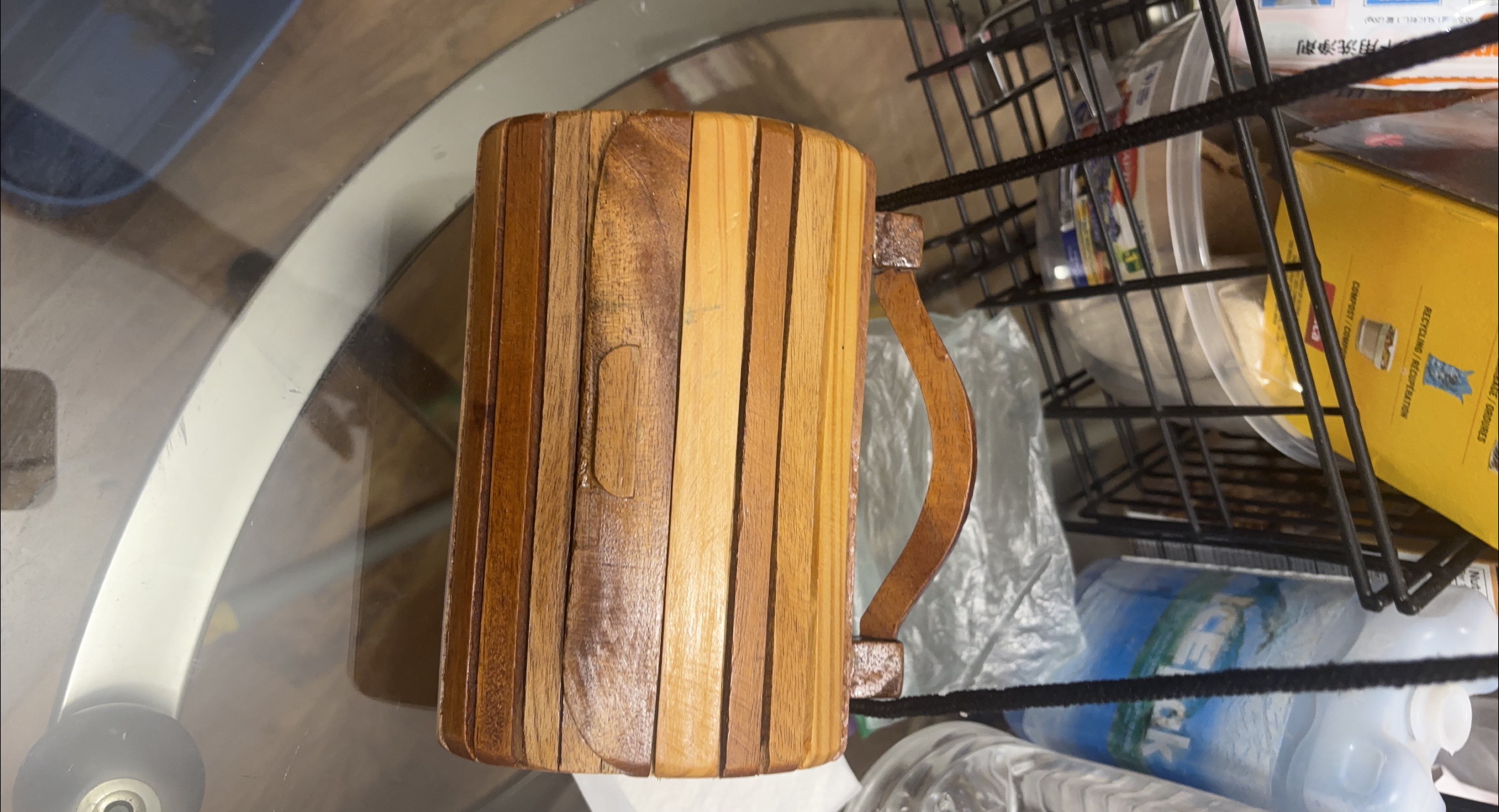 Small Wooden Floral shoulder bag thumbnail