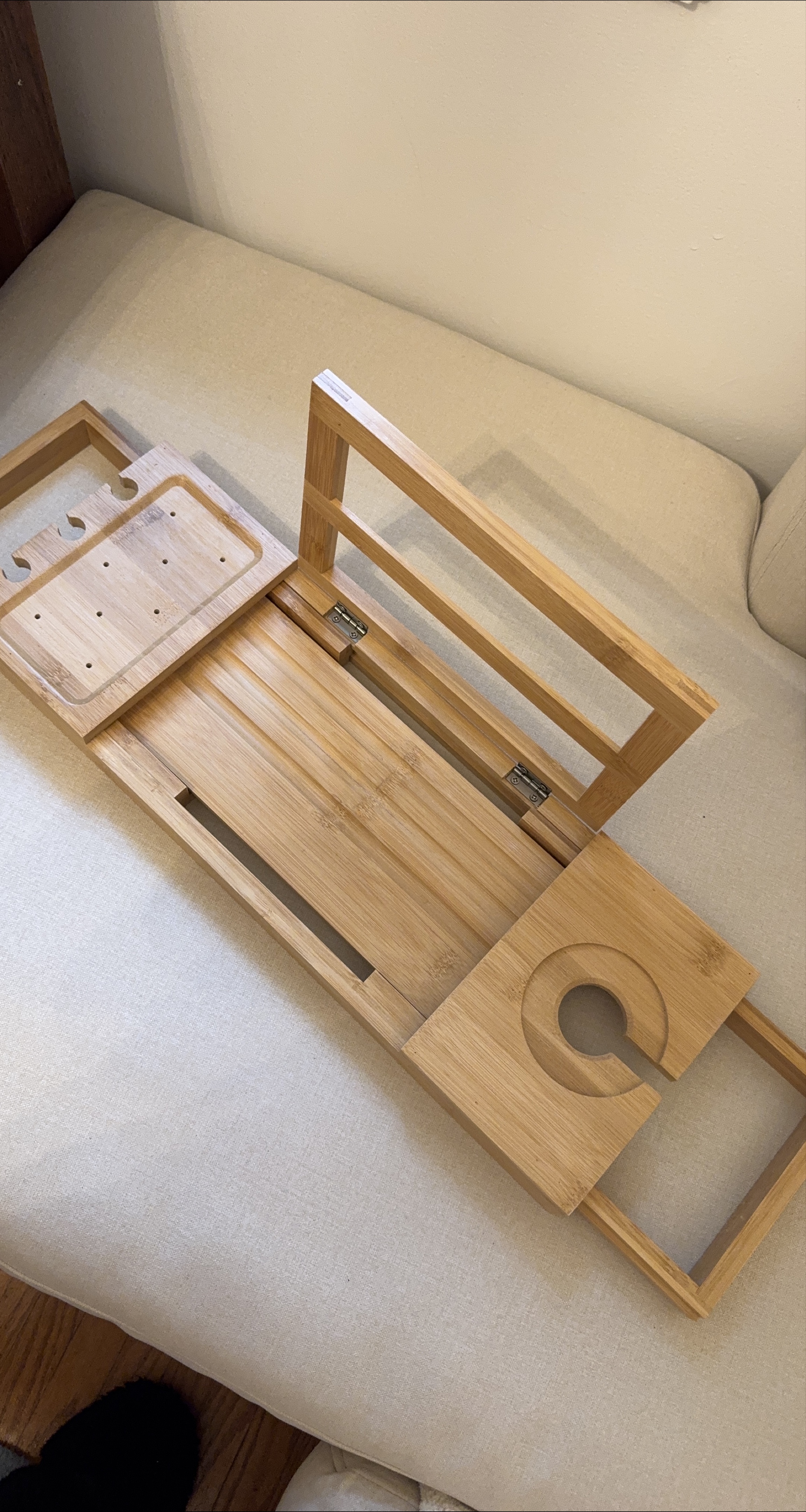 Bamboo Bathtub Caddy Tray (adjustable) thumbnail
