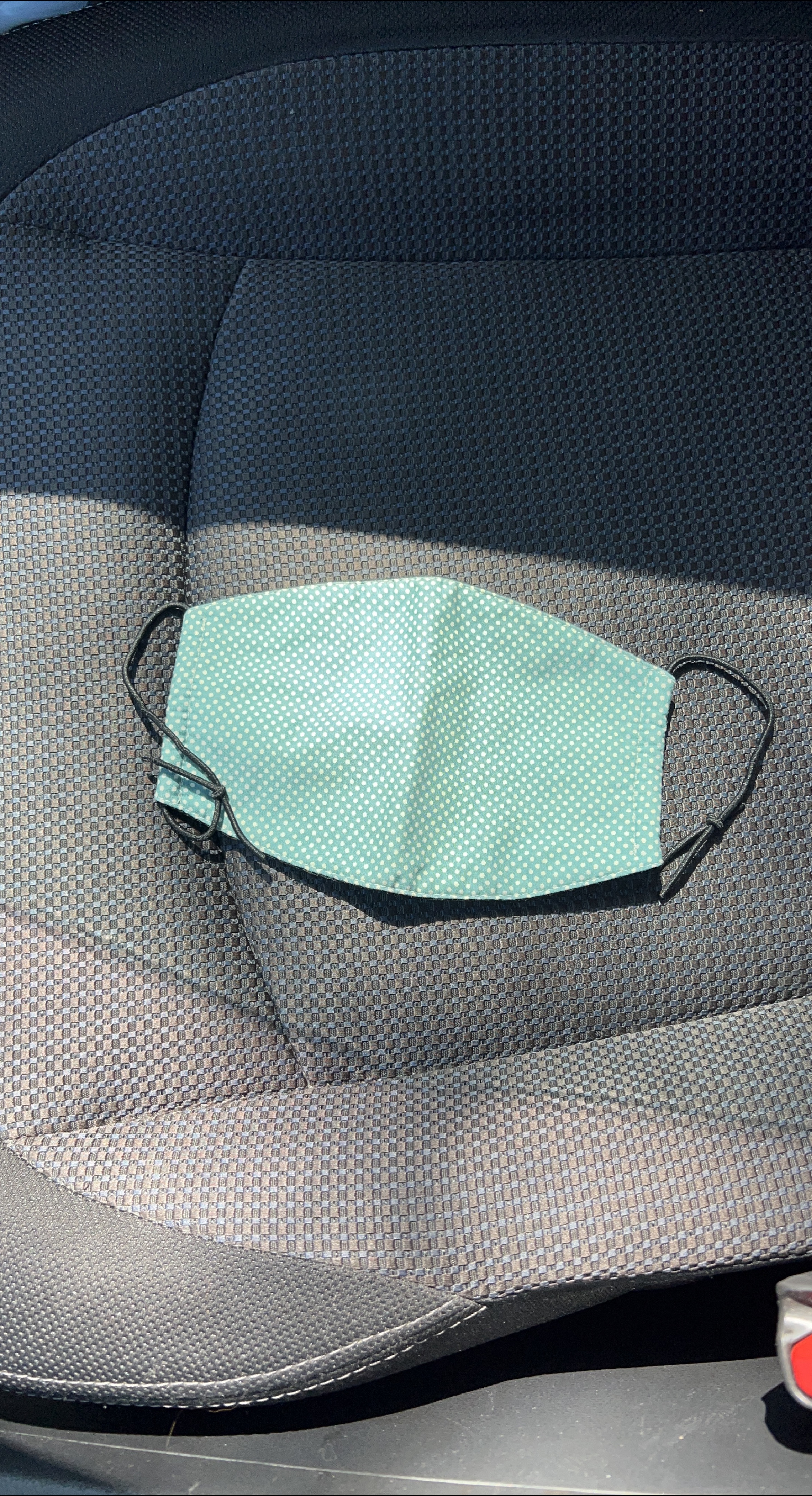 #freecycle - Handmade Face Mask - Light Blue Polka Dot thumbnail