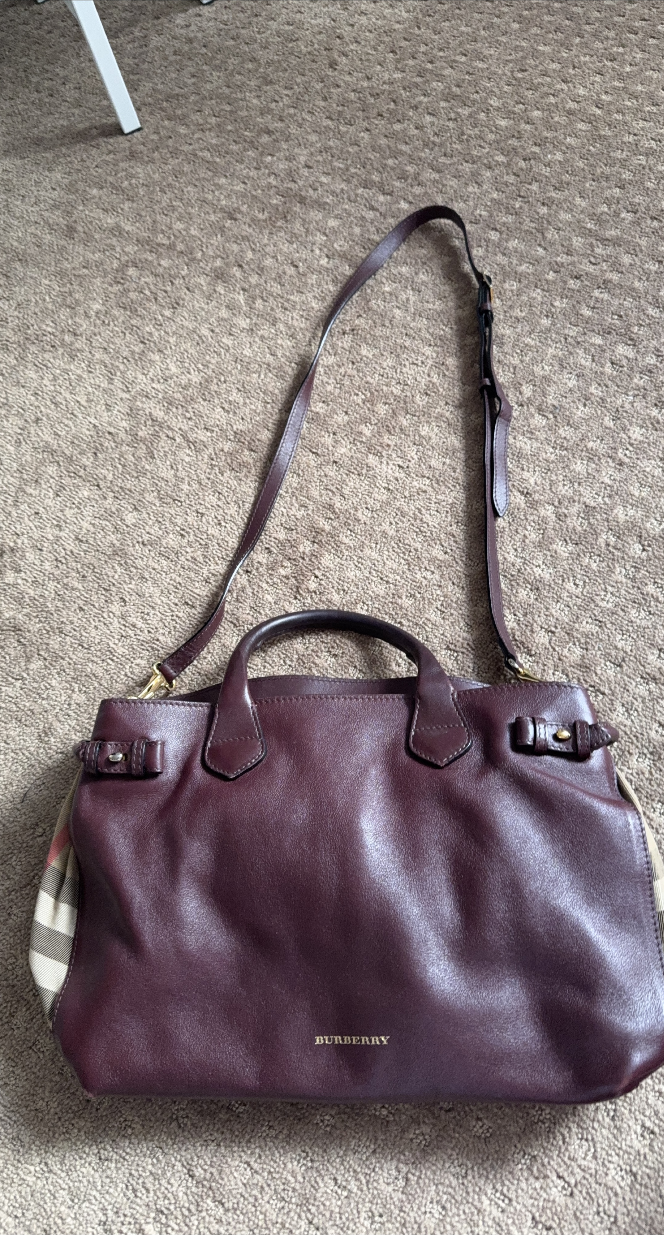 Rare Vintage Burberry Leather Handbag thumbnail