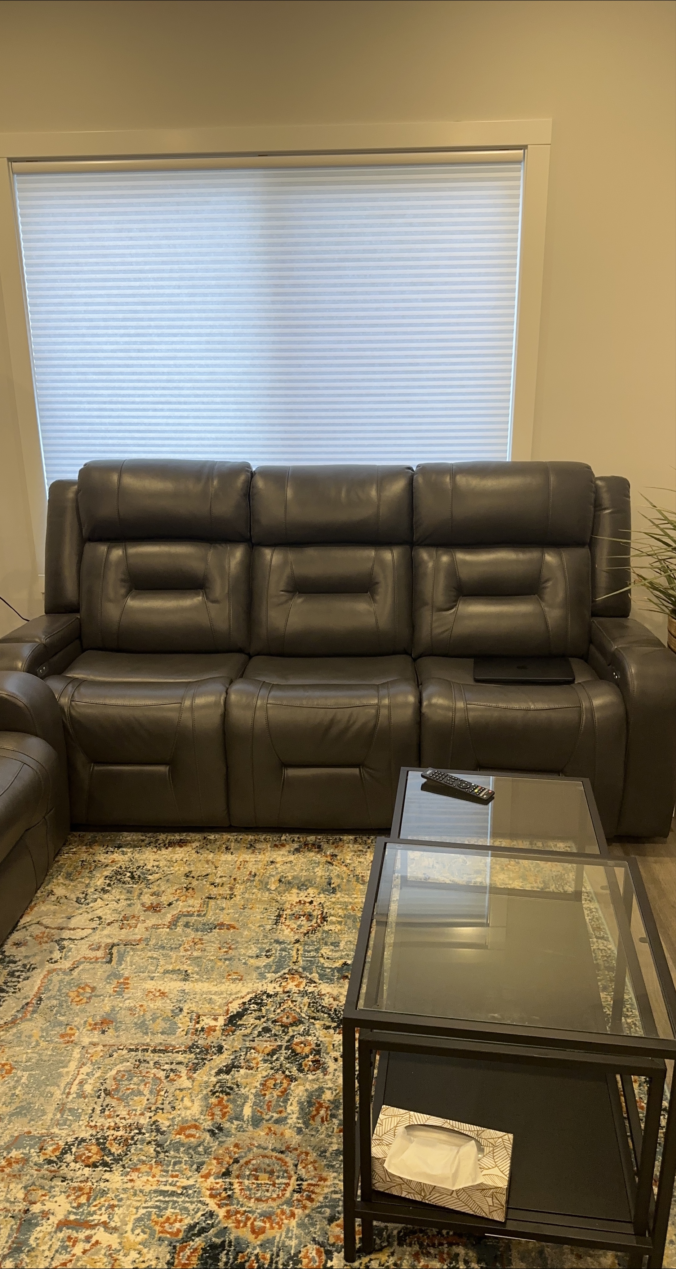 Leather Reclining Sofa - Great Condition! thumbnail