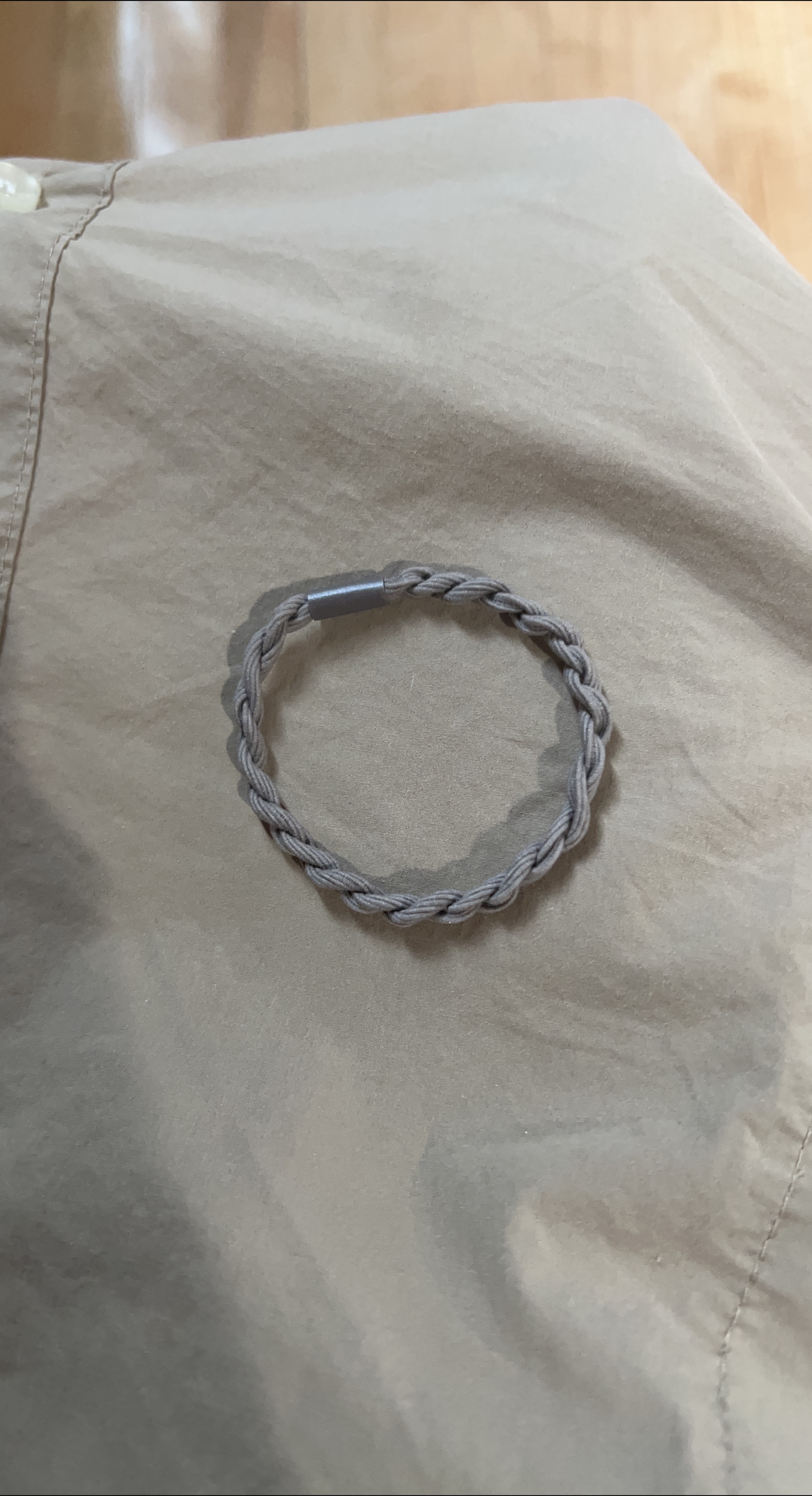 #freecycle - Braided Hair Tie - Gray thumbnail