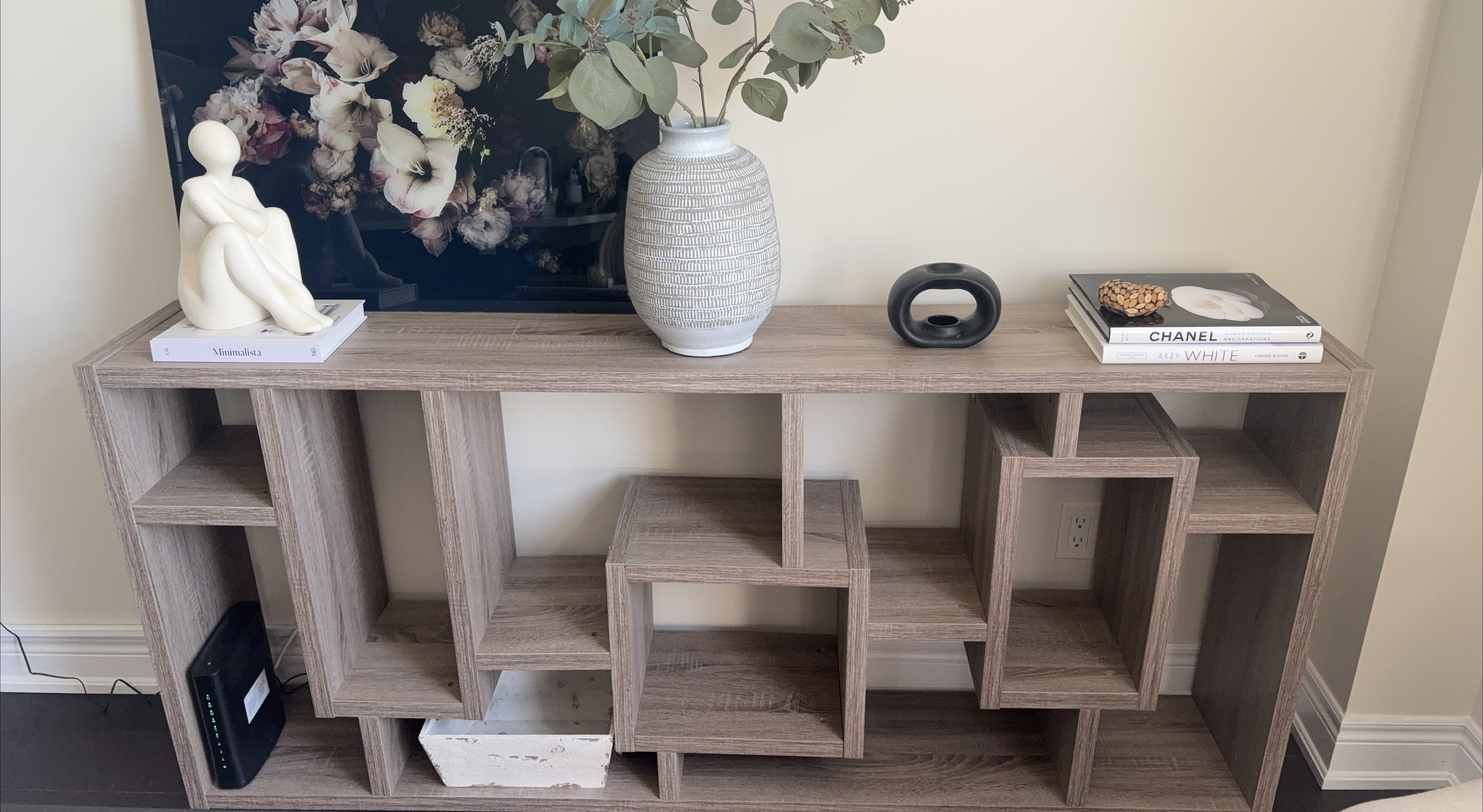 Wood Console Table with Shelves thumbnail