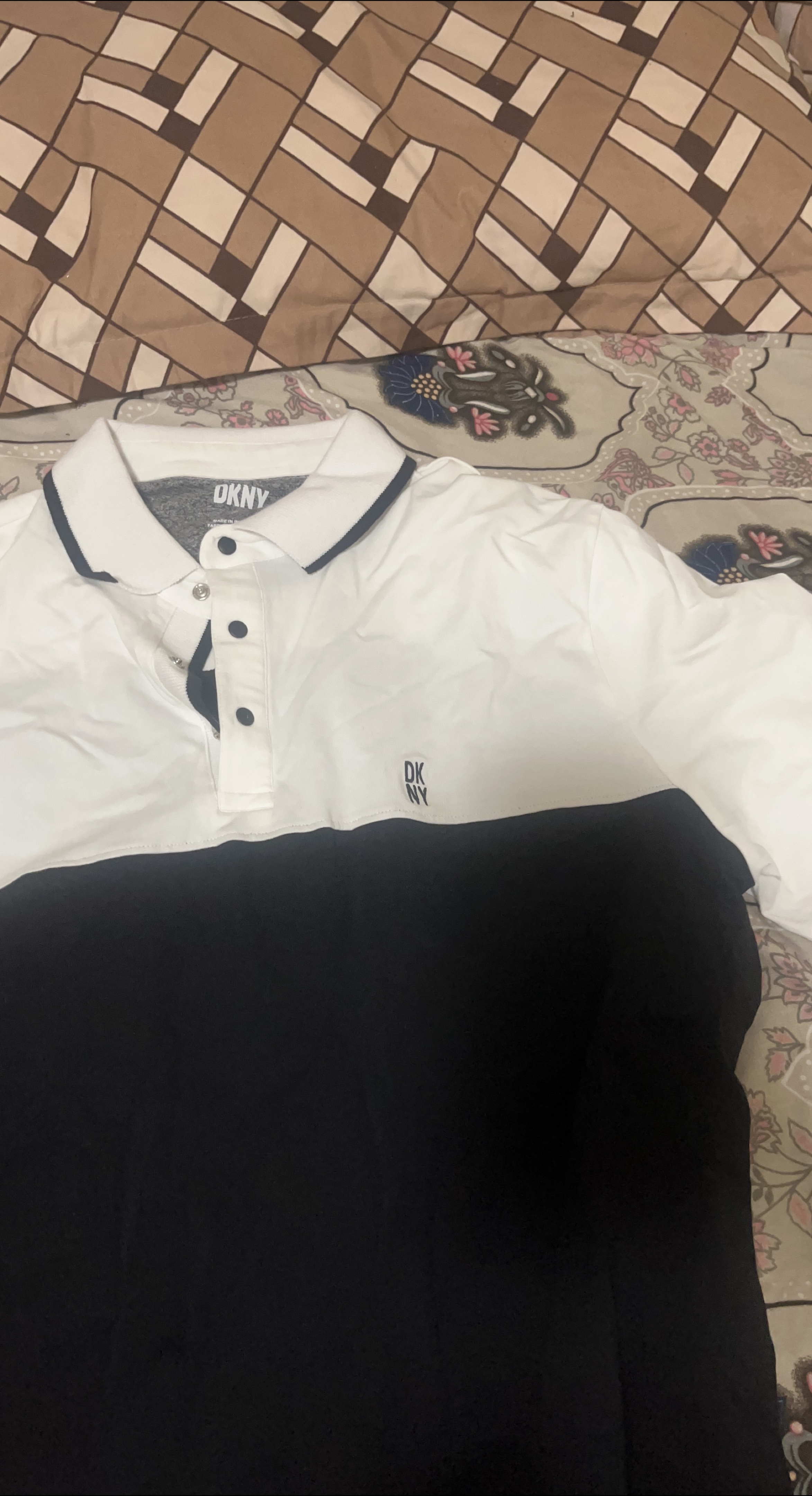 DKNY Polo Shirt - Black & White thumbnail