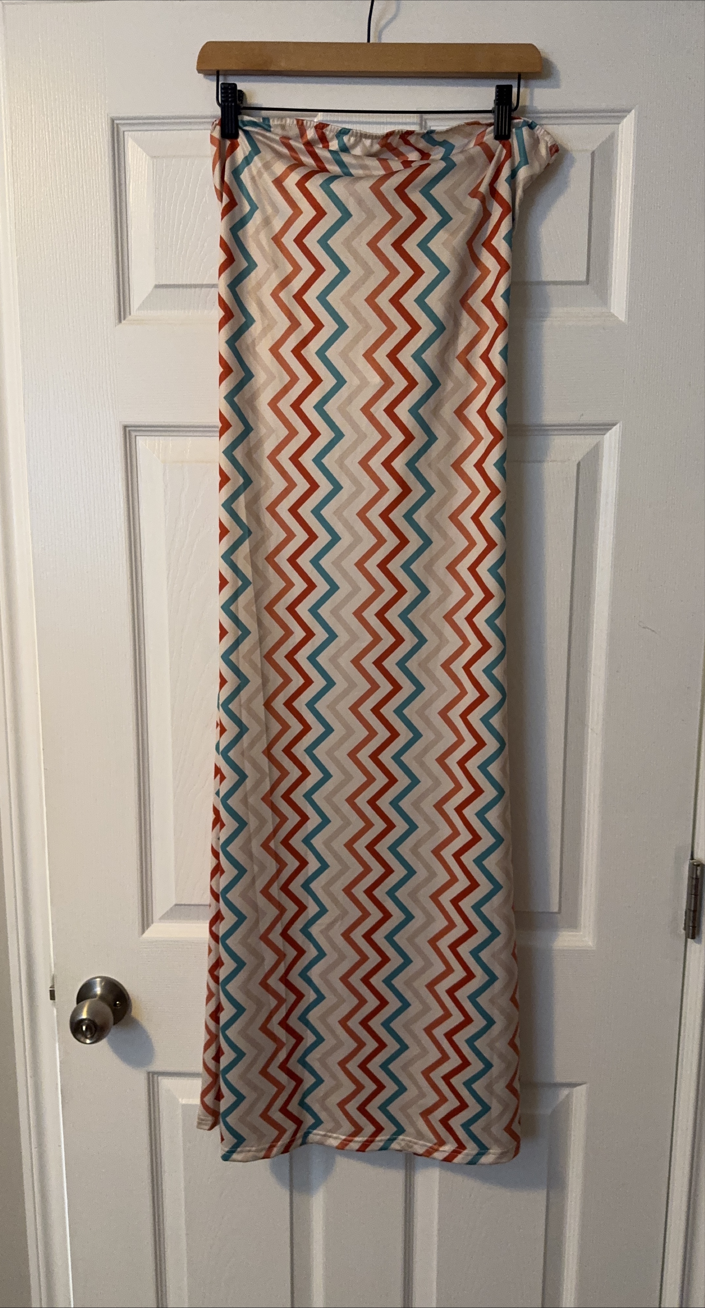 Chevron Pattern Strapless Dress thumbnail