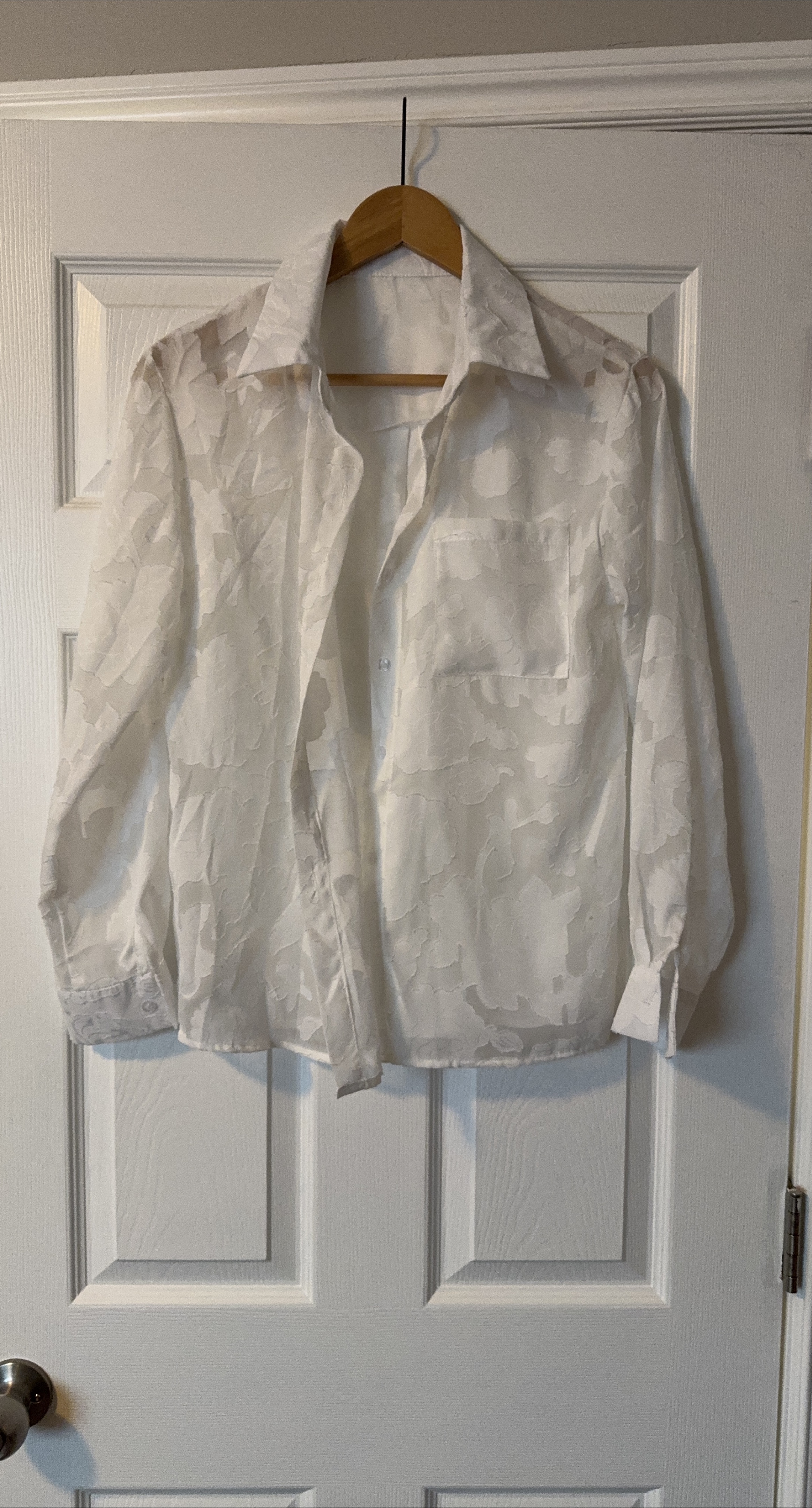 White Floral Patterned Blouse thumbnail