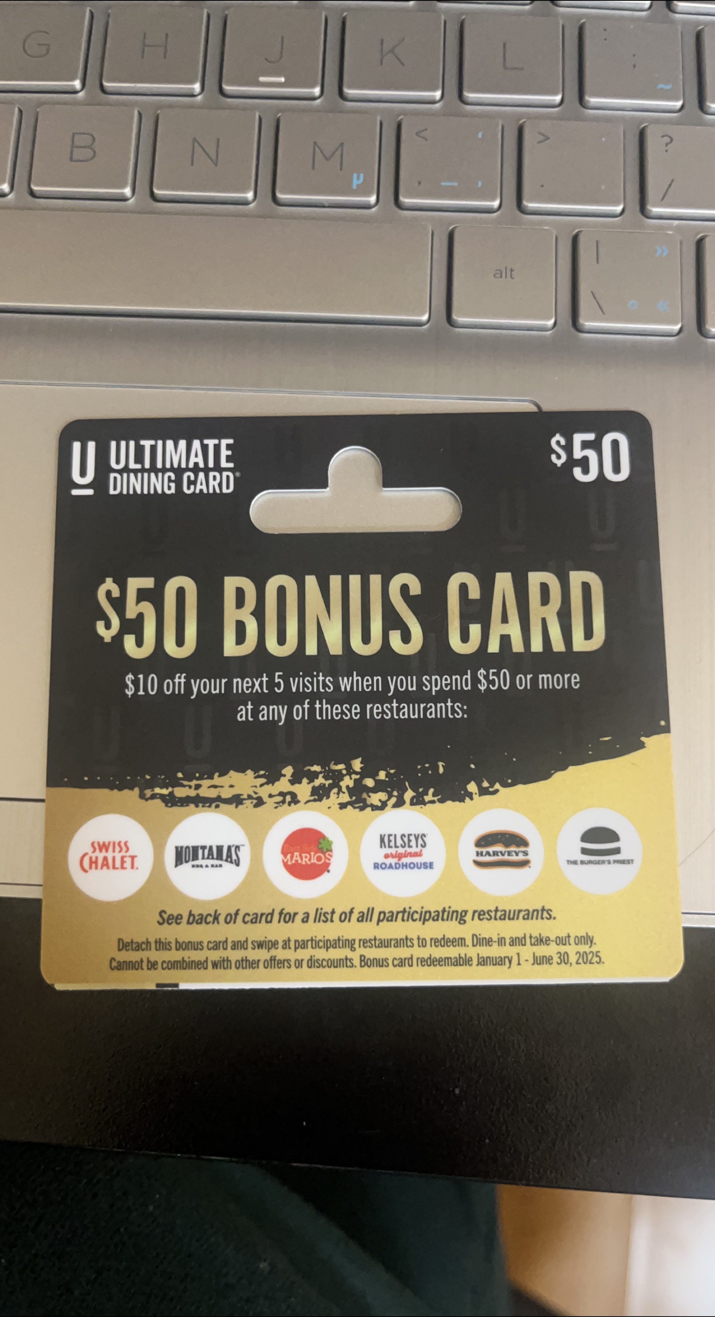 Ultimate dining bonus card (Someone who can use it today) thumbnail
