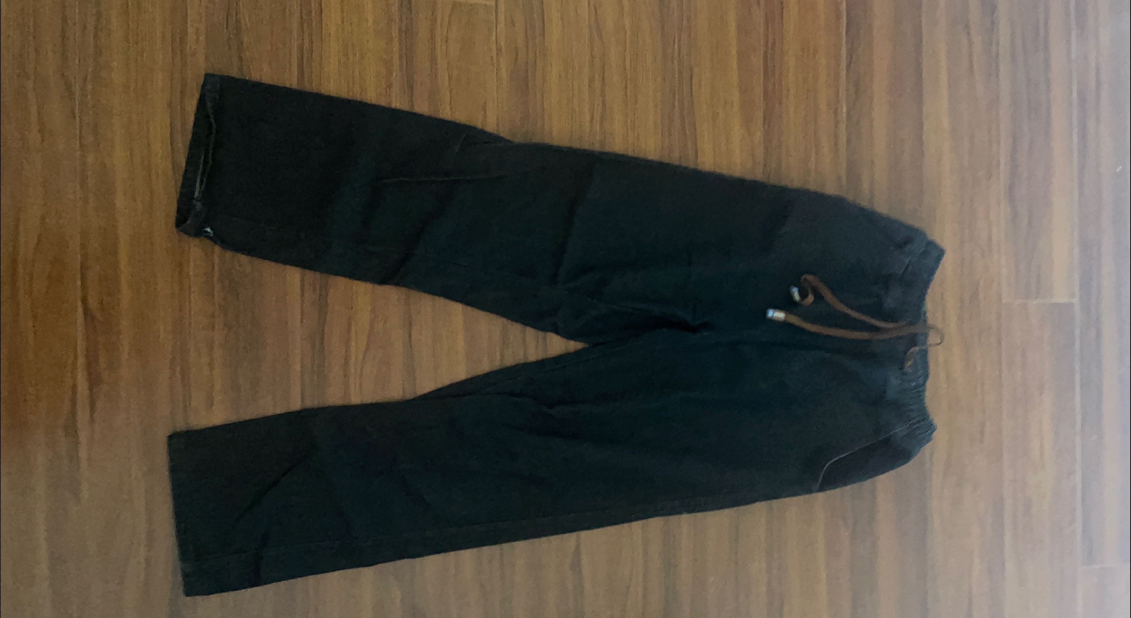 Black Denim Pants with Drawstring thumbnail