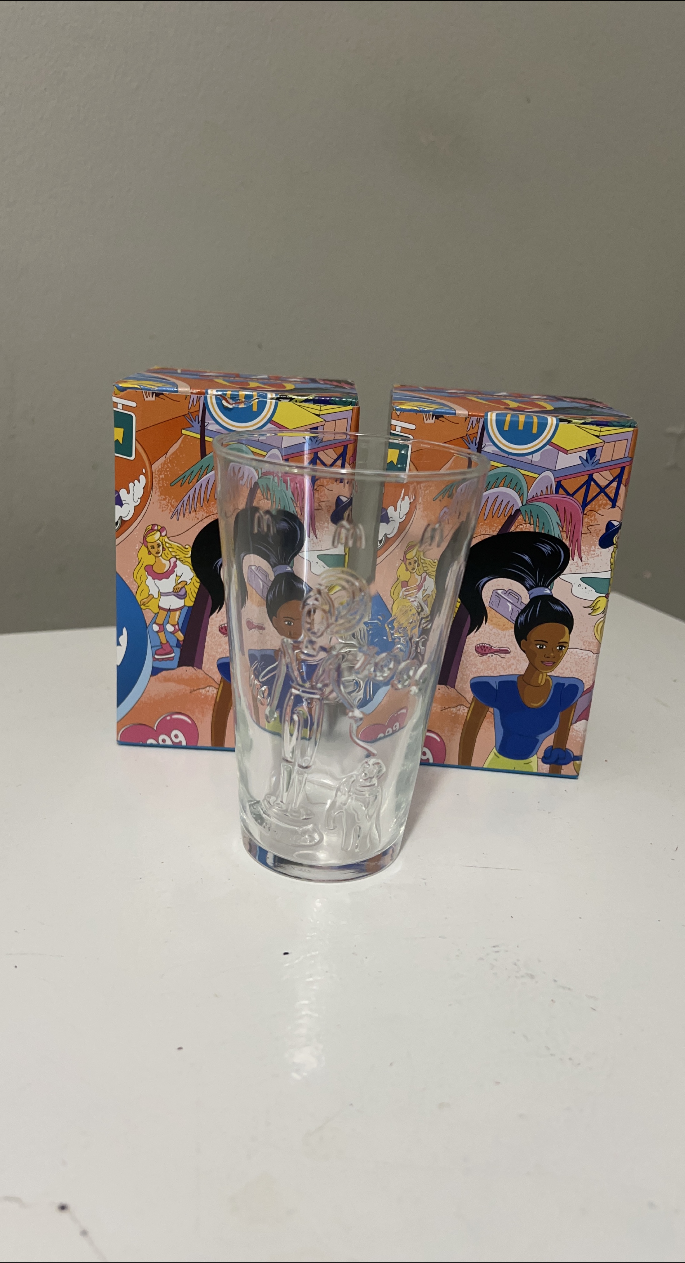 (2) McDonald's Barbie Glass with Box
