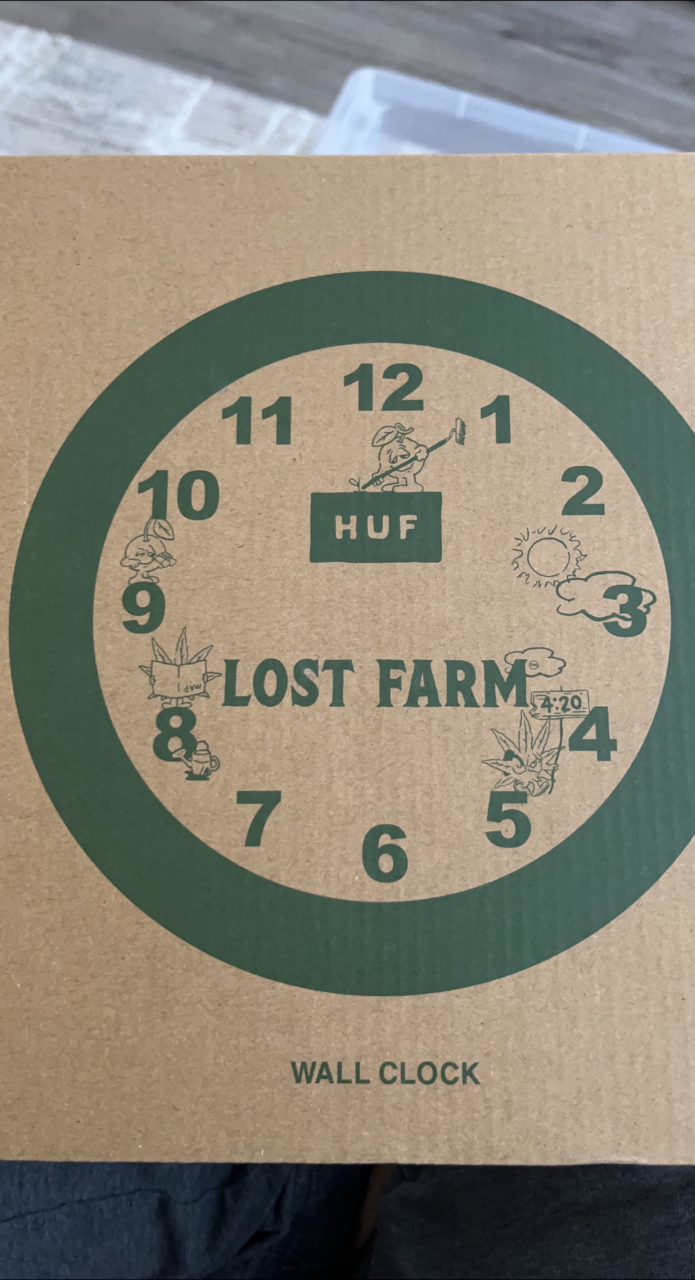 HUF x Lost Farm Wall Clock - Black thumbnail