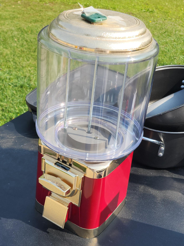 Red and Gold Gumball Machine