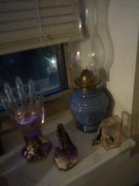 Blue Ceramic Oil Lamp