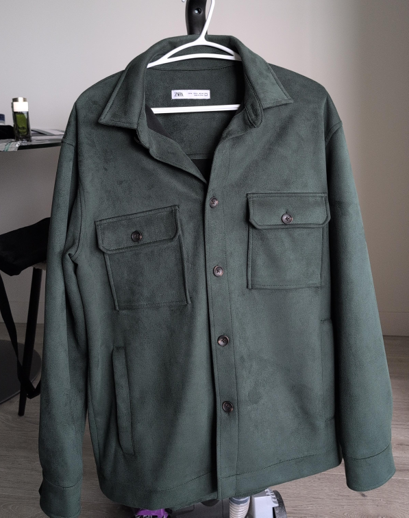 Zara Green Shirt Jacket thumbnail