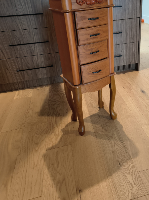 Wooden Jewelry Armoire with Mirror thumbnail