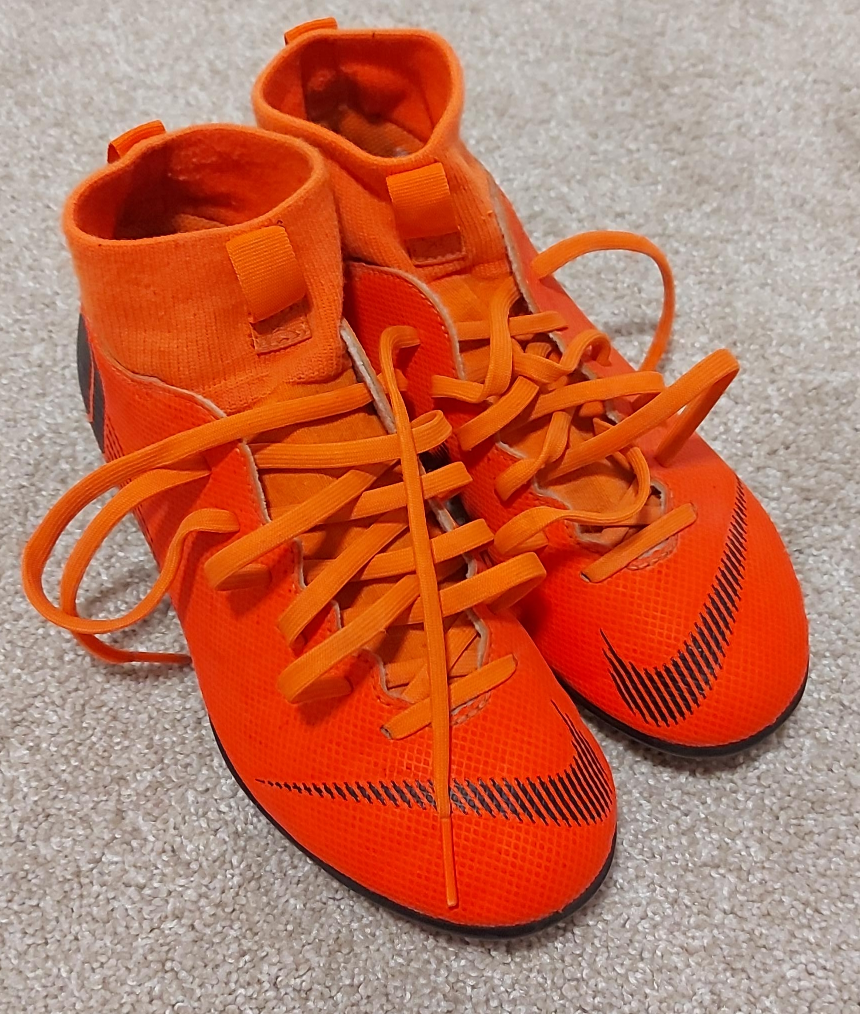 Bright Orange Soccer Cleats thumbnail