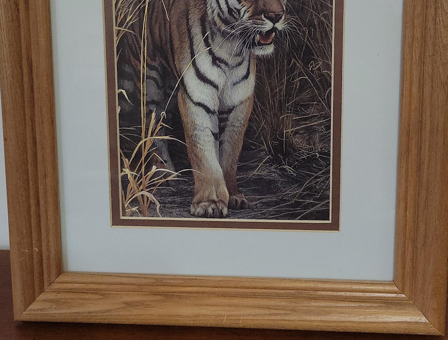 Tiger Print in Oak Frame thumbnail