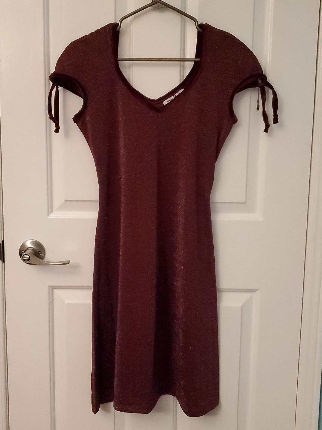Burgundy Red Sparkle Dress - Size M/L thumbnail