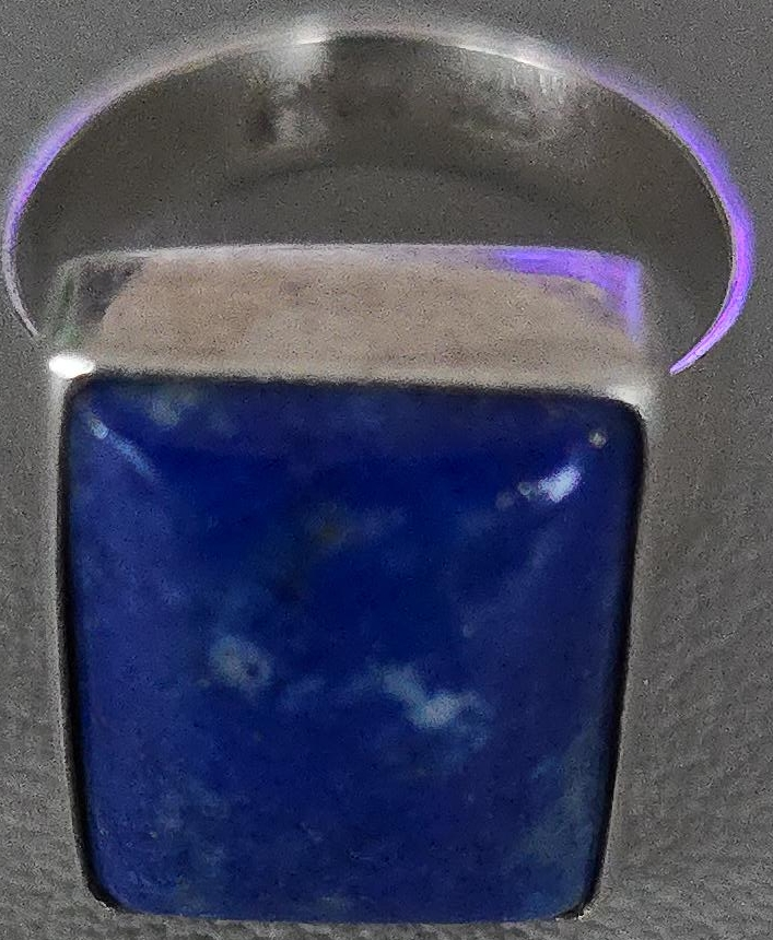 antique silver lapizlazuli ring thumbnail