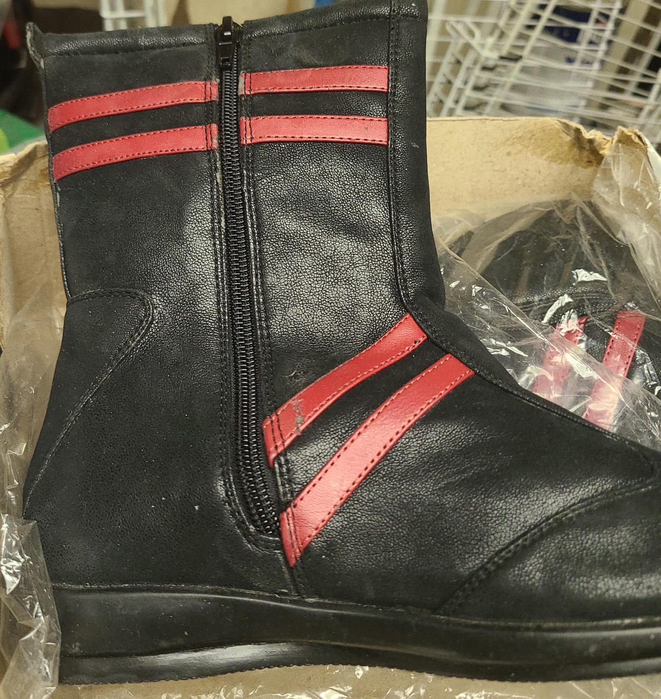 Black and Red Boots