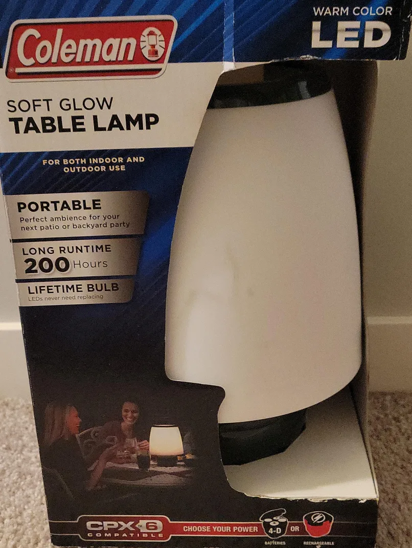 Coleman Soft Glow LED Table Lamp - New
