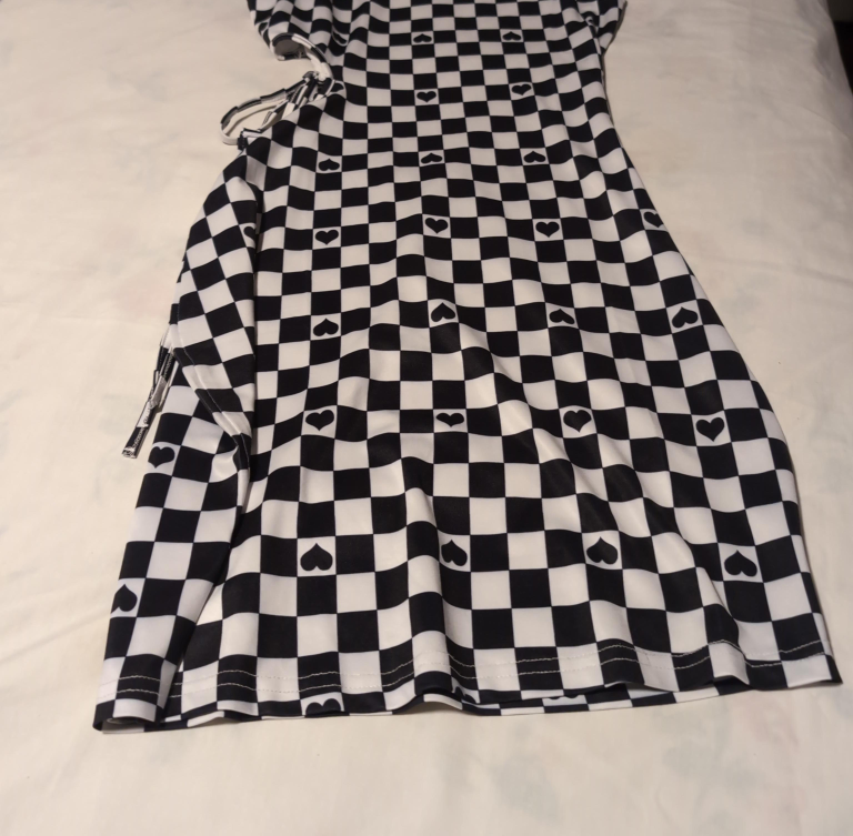 Checkered Heart Print Dress thumbnail