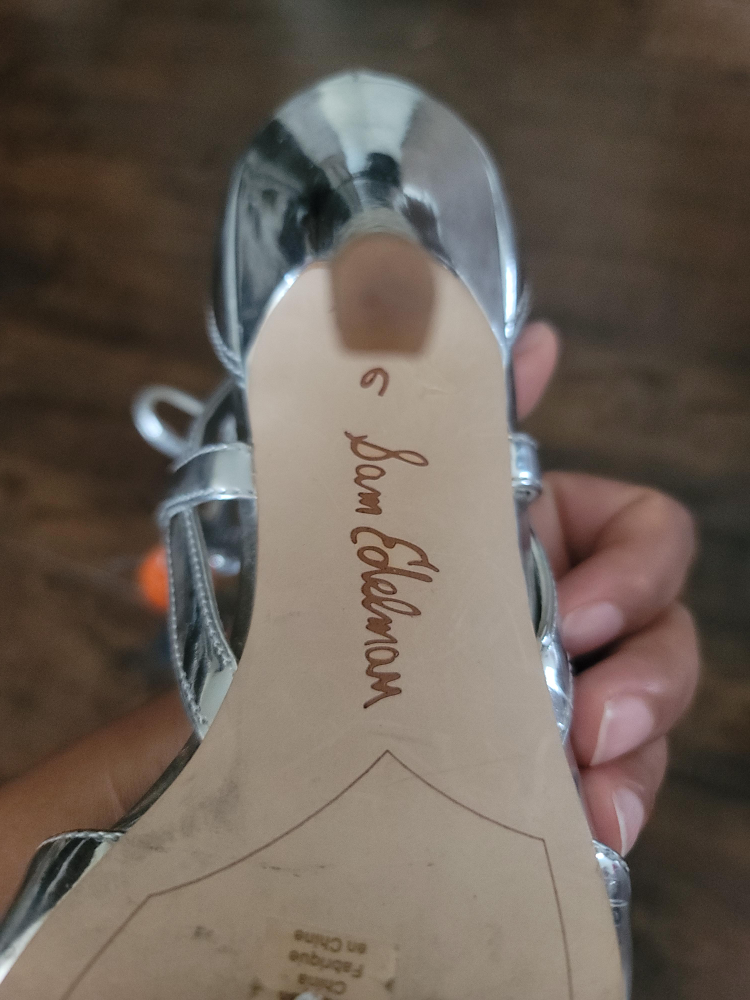 Sam Edelman Silver Heels - Size 6 thumbnail