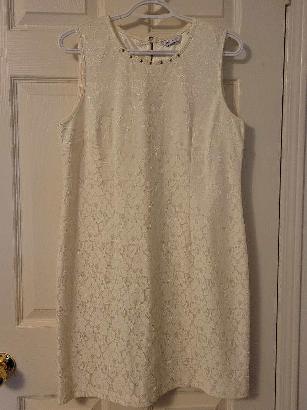 Reitmans Off-white Lace Dress - Size 12 Petite thumbnail