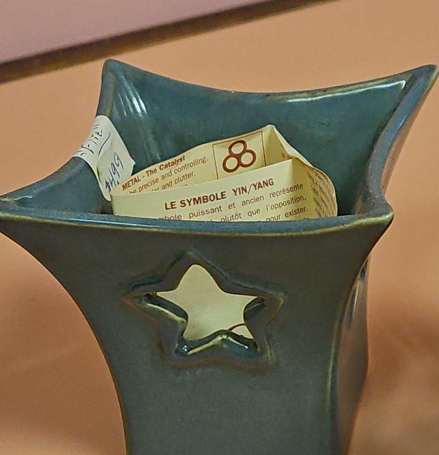 Feng Shui Element Teal Ceramic candle holder thumbnail