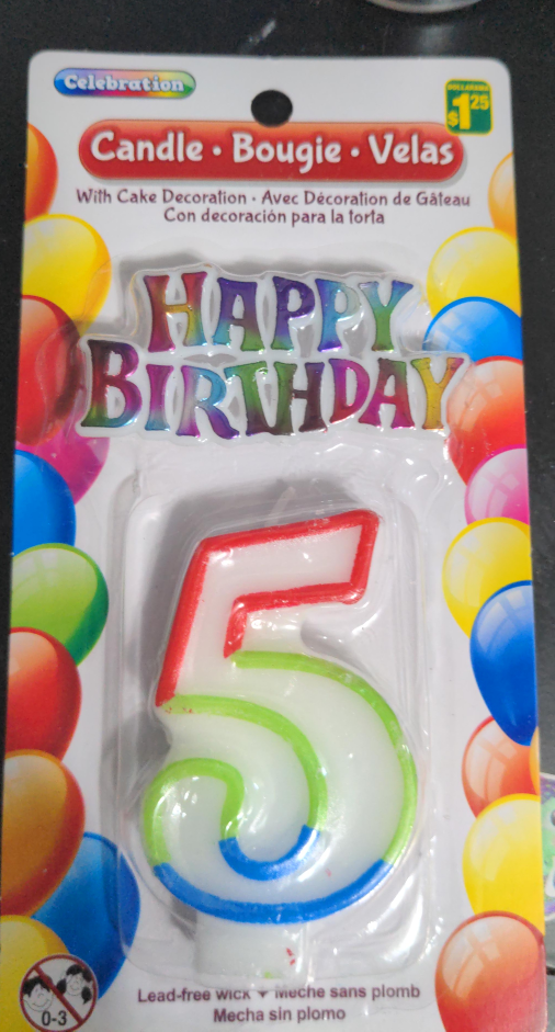 Happy Birthday Candle Number 5 thumbnail