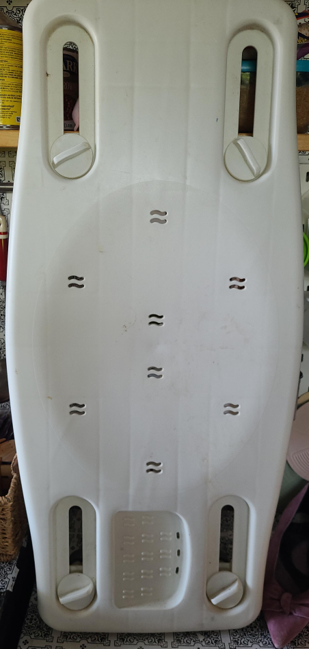 White Bath shelf.  Adjustable legs. thumbnail