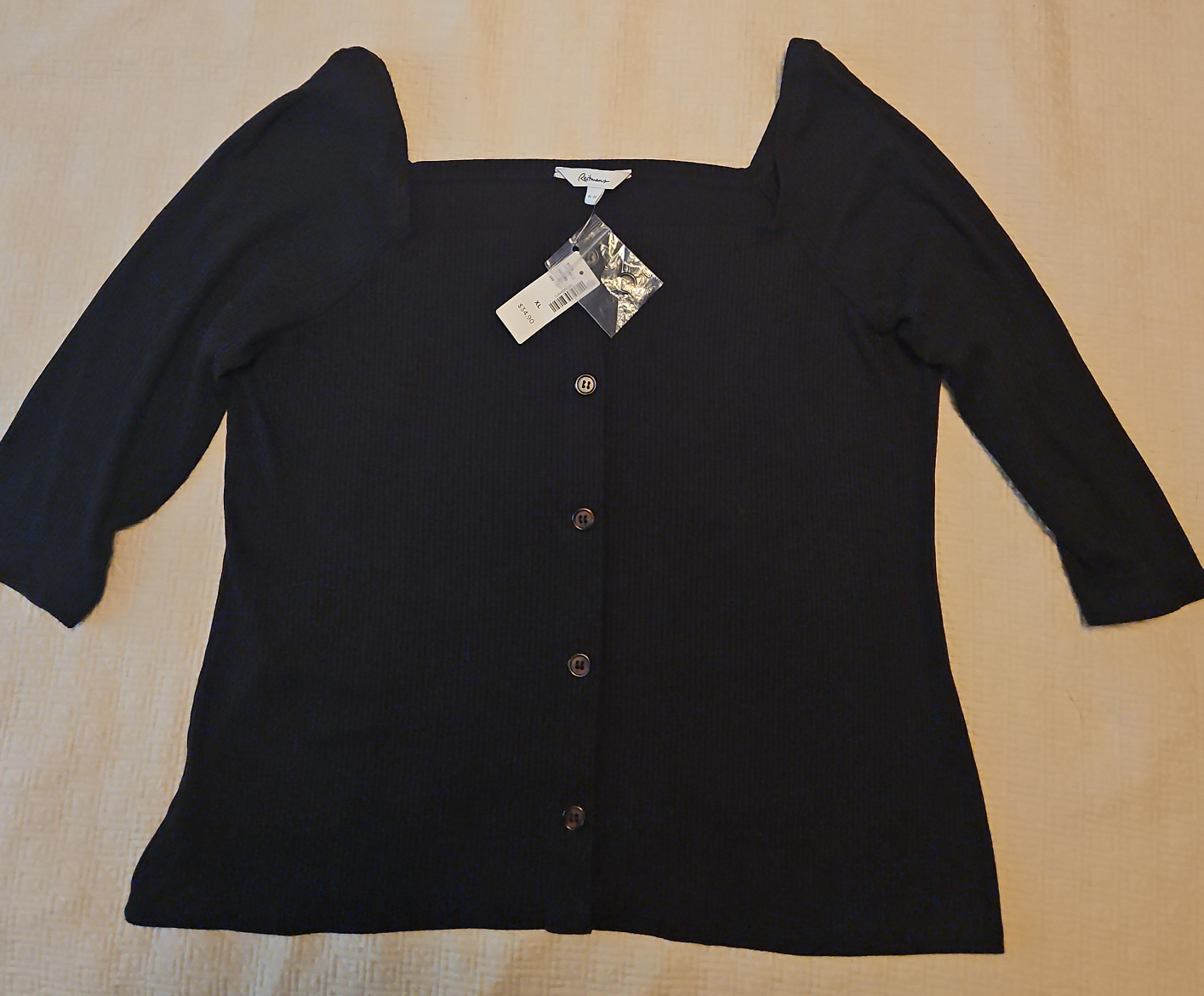 New with Tags Reitmans Black Top - Women's size XL thumbnail