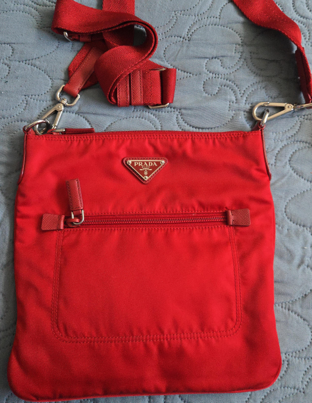 Prada Red Tessuto Crossbody Bag thumbnail