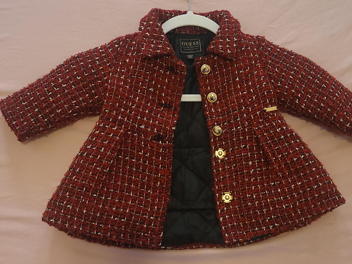 Guess Kids Red Tweed Jacket