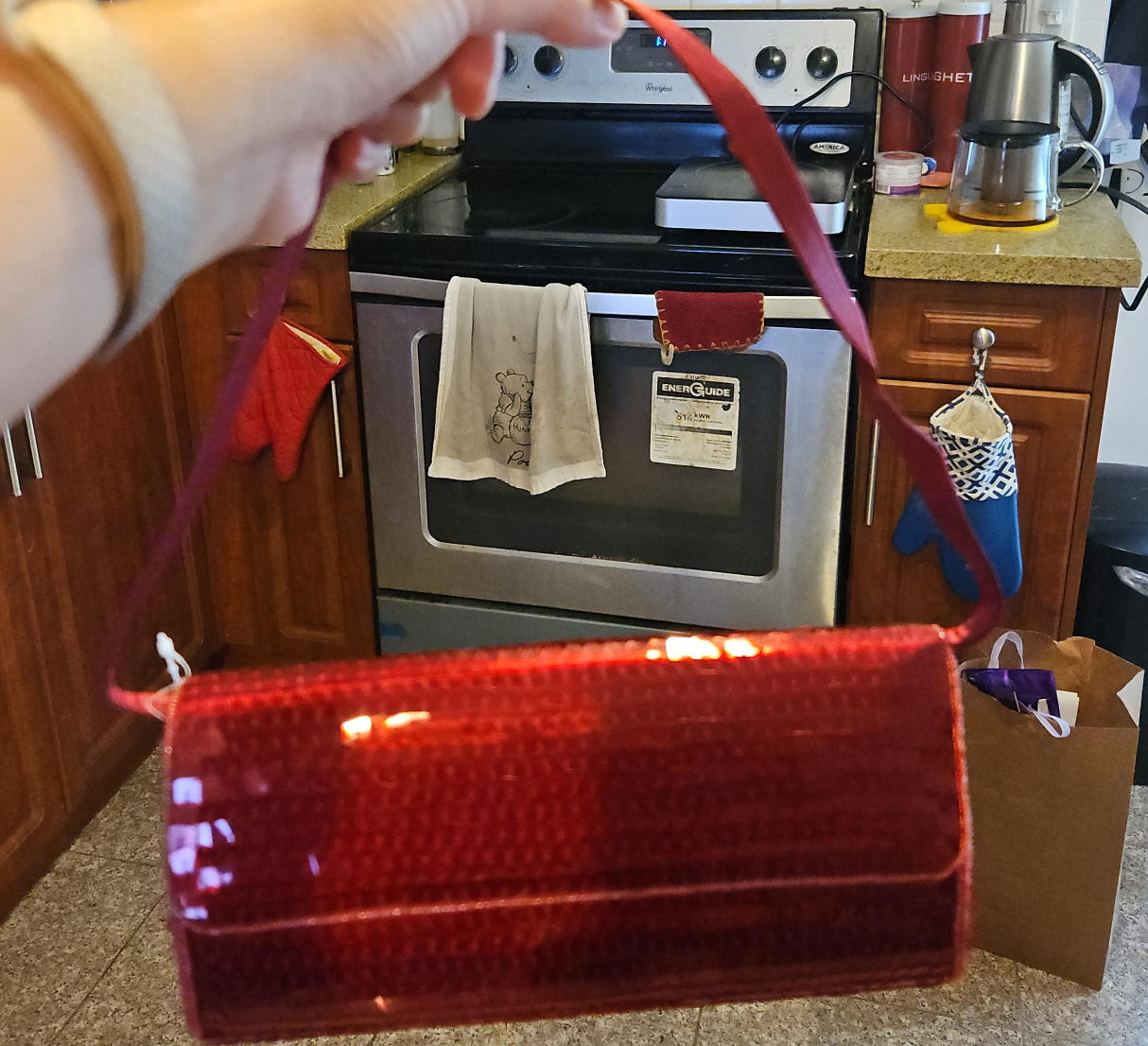 Red Sequin Clutch Purse thumbnail