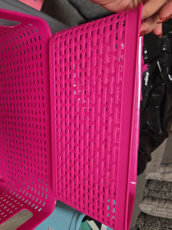Pink Plastic Storage Basket thumbnail