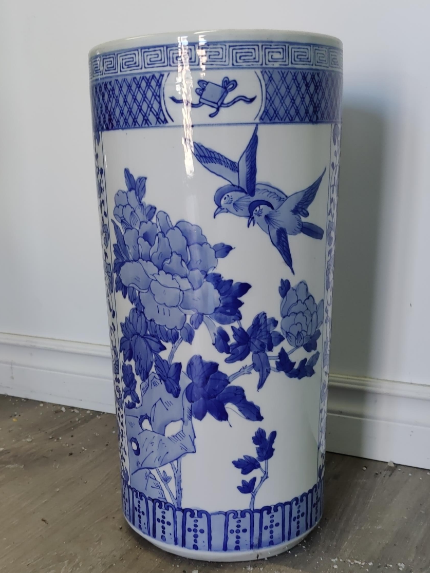 Blue & White Porcelain Umbrella Stand thumbnail