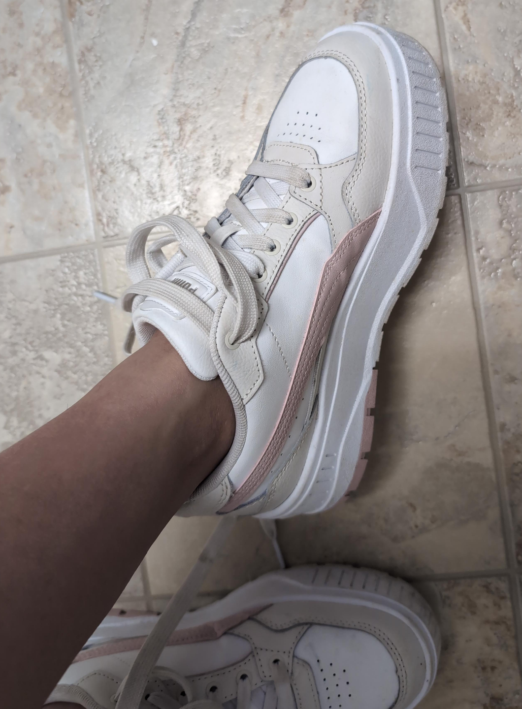 Puma Cali Dream Sneakers - White and Pink thumbnail
