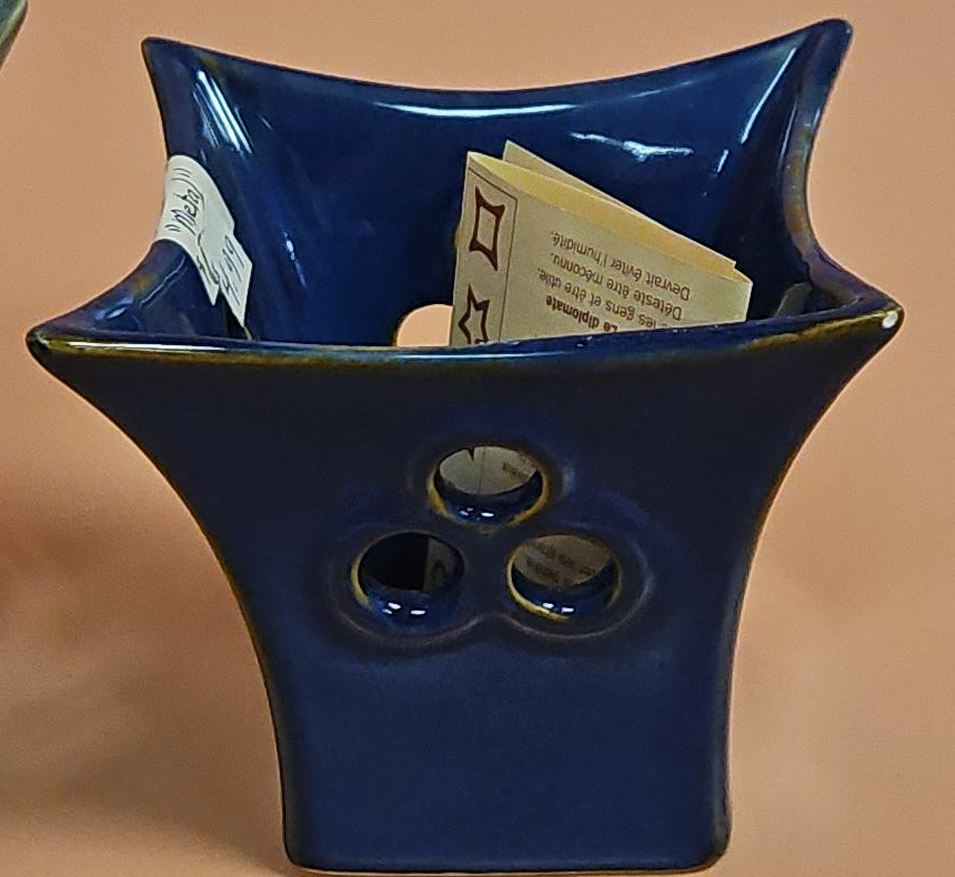 Blue Ceramic candle holder thumbnail